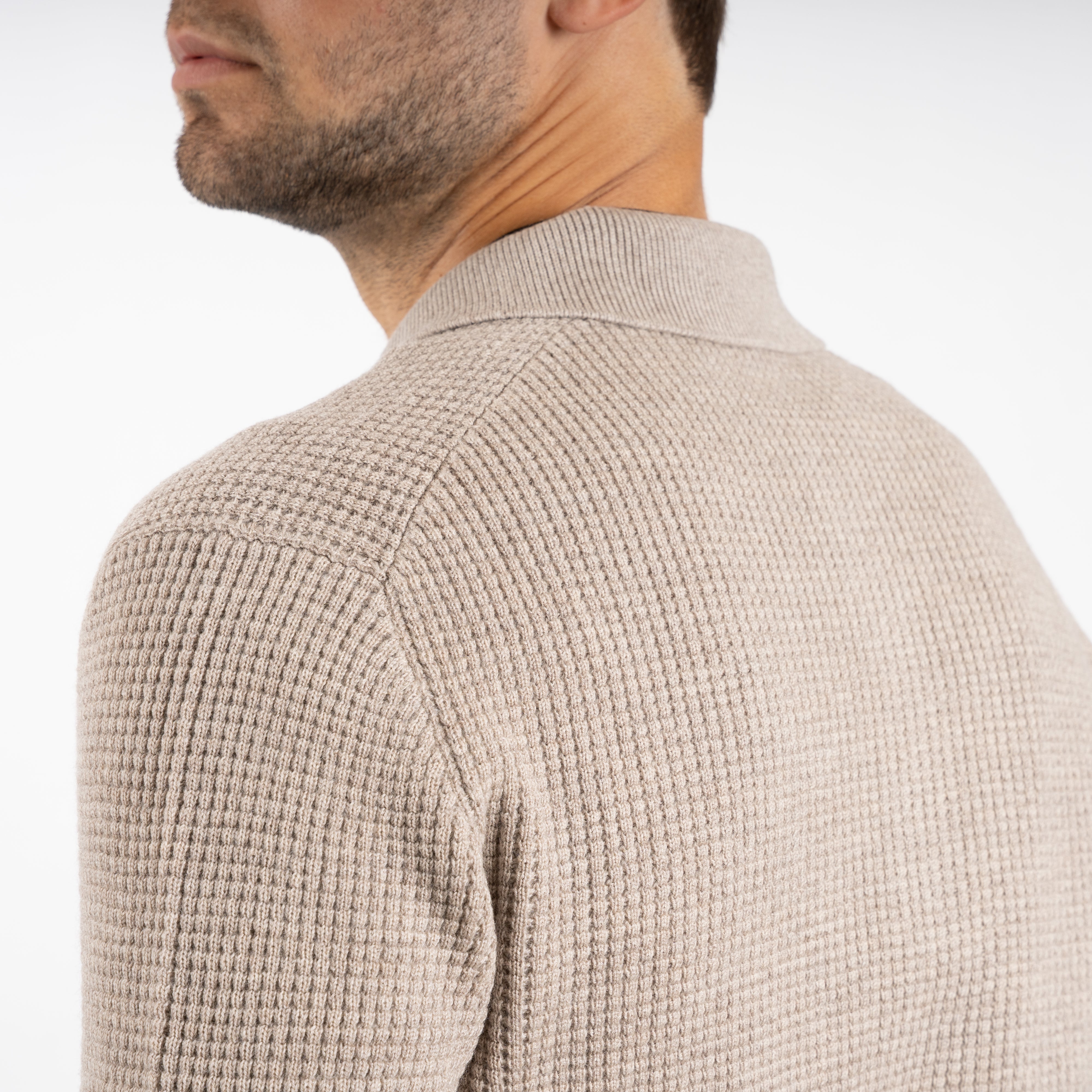 Gran Sasso Gebreide Polotrui Beige | Extrafine Merino