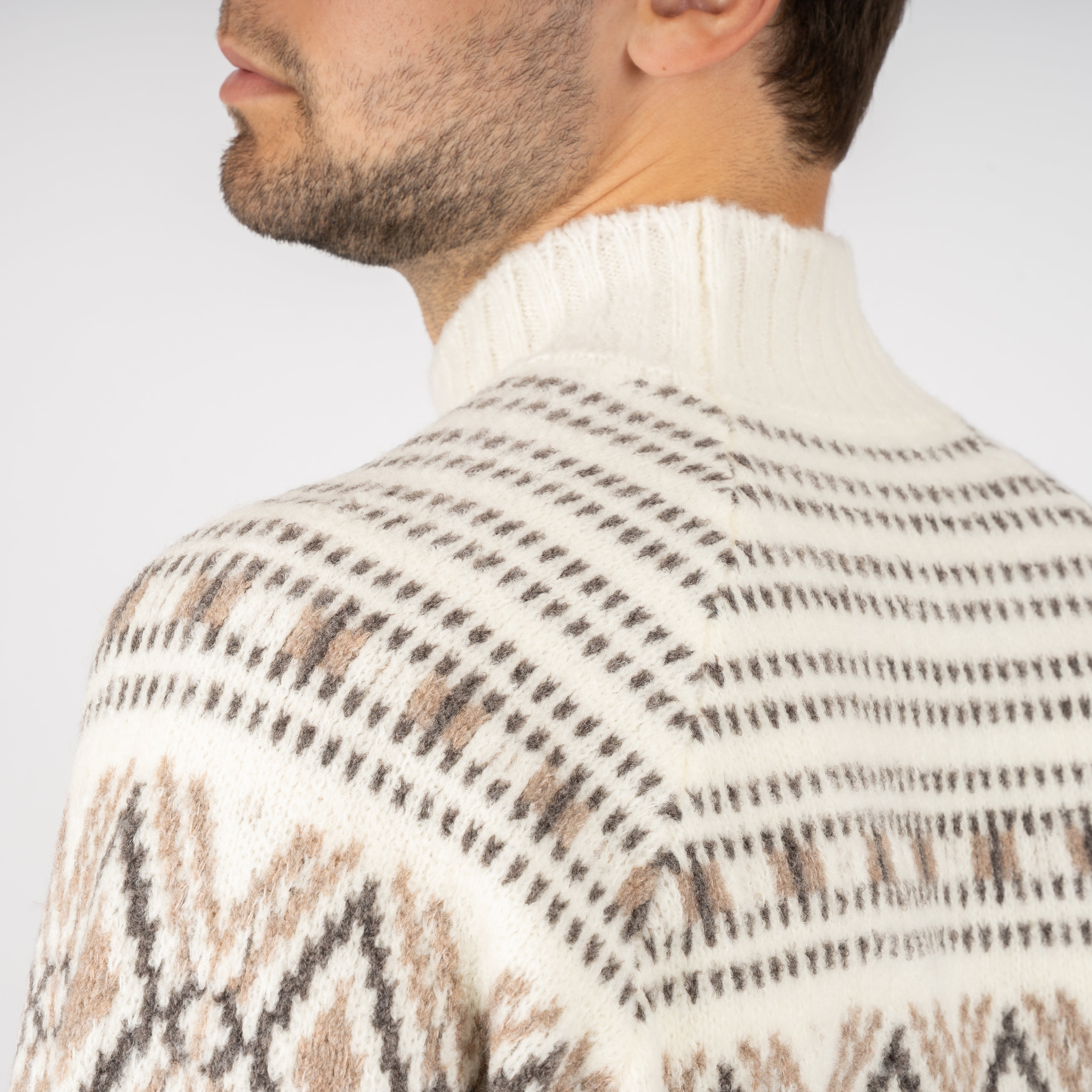 Gran Sasso Gebreide Turtleneck Trui Crème