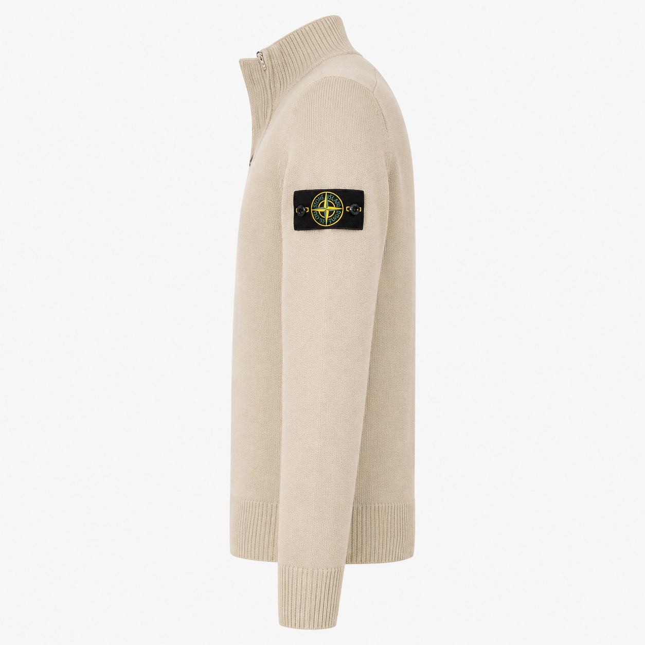 Stone Island Gebreide Trui met Knopenlijst Zand | Lambswool