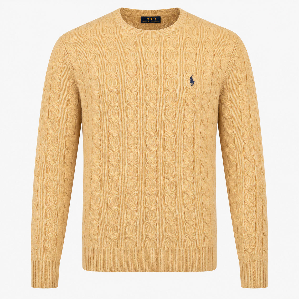 Ralph Lauren Gebreide Kabeltrui Camel | Cable-Knit