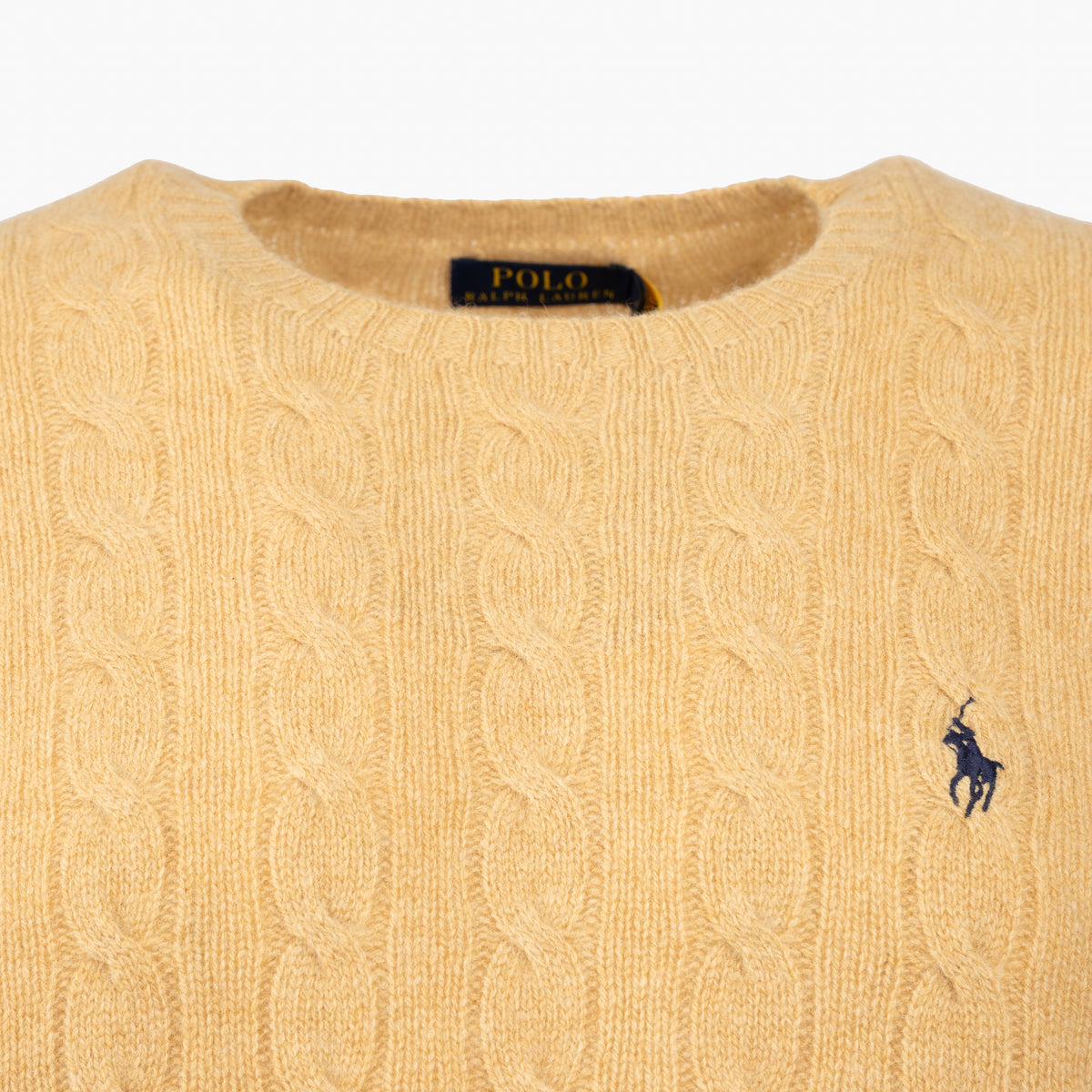 Ralph Lauren Gebreide Kabeltrui Camel | Cable-Knit