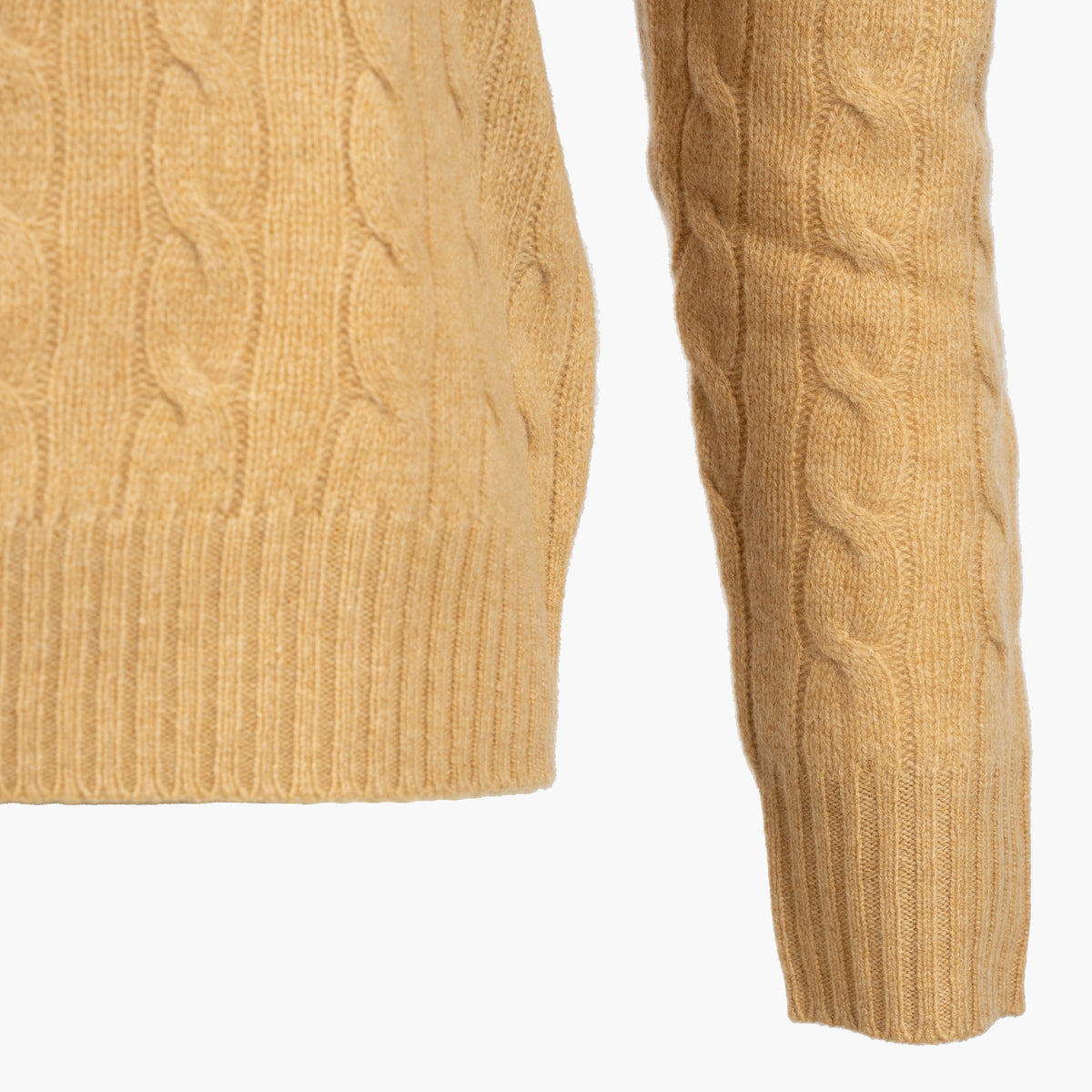 Ralph Lauren Gebreide Kabeltrui Camel | Cable-Knit