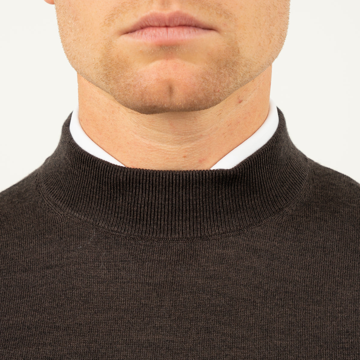 SEVEN DIALS Gebreide Turtleneck Trui Donkerbruin | Goy