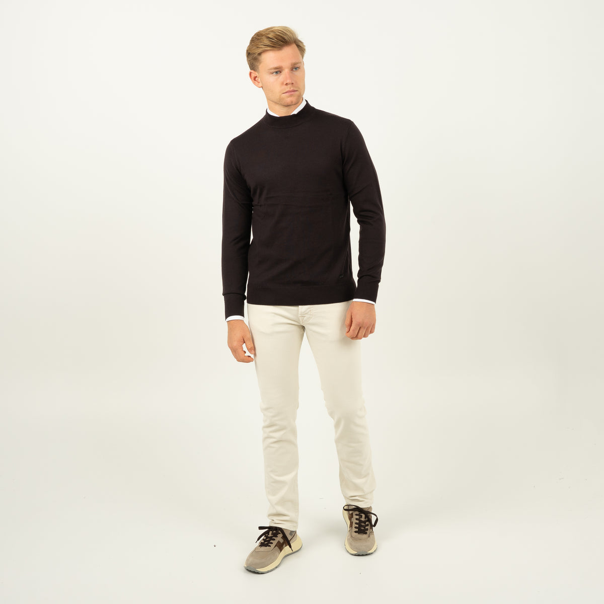 SEVEN DIALS Gebreide Turtleneck Trui Bruin | Goy
