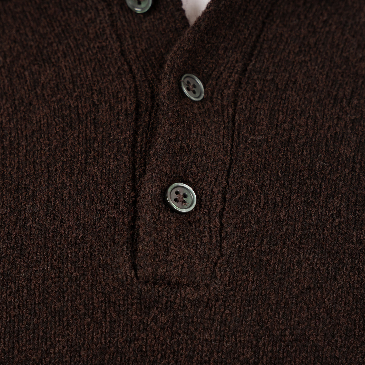 SEVEN DIALS Gebreide Polo met Lange Mouw Bruin | Ismir