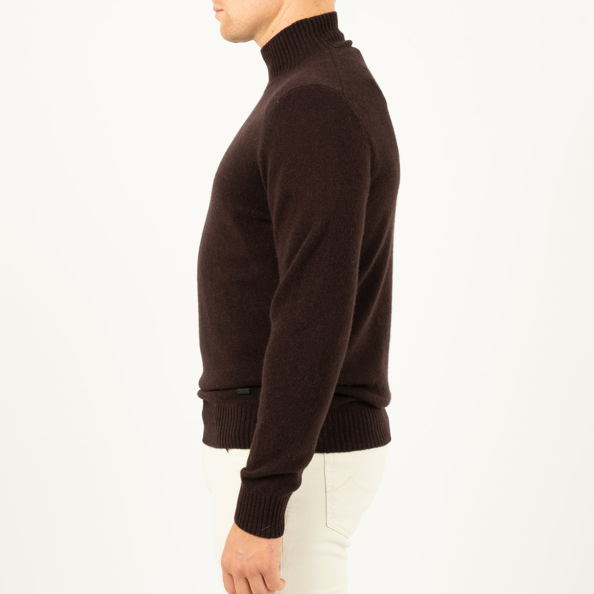 SEVEN DIALS Gebreide Turtleneck Trui Bruin | Emsley