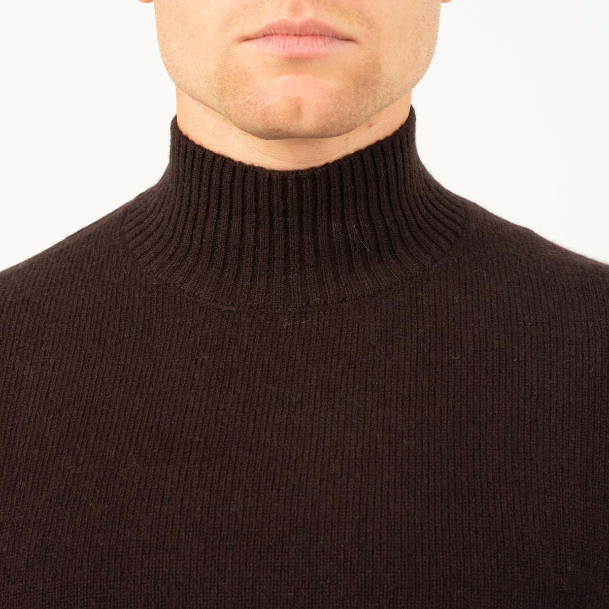 SEVEN DIALS Gebreide Turtleneck Trui Bruin | Emsley