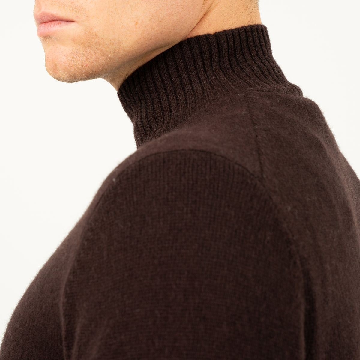 SEVEN DIALS Gebreide Turtleneck Trui Bruin | Emsley