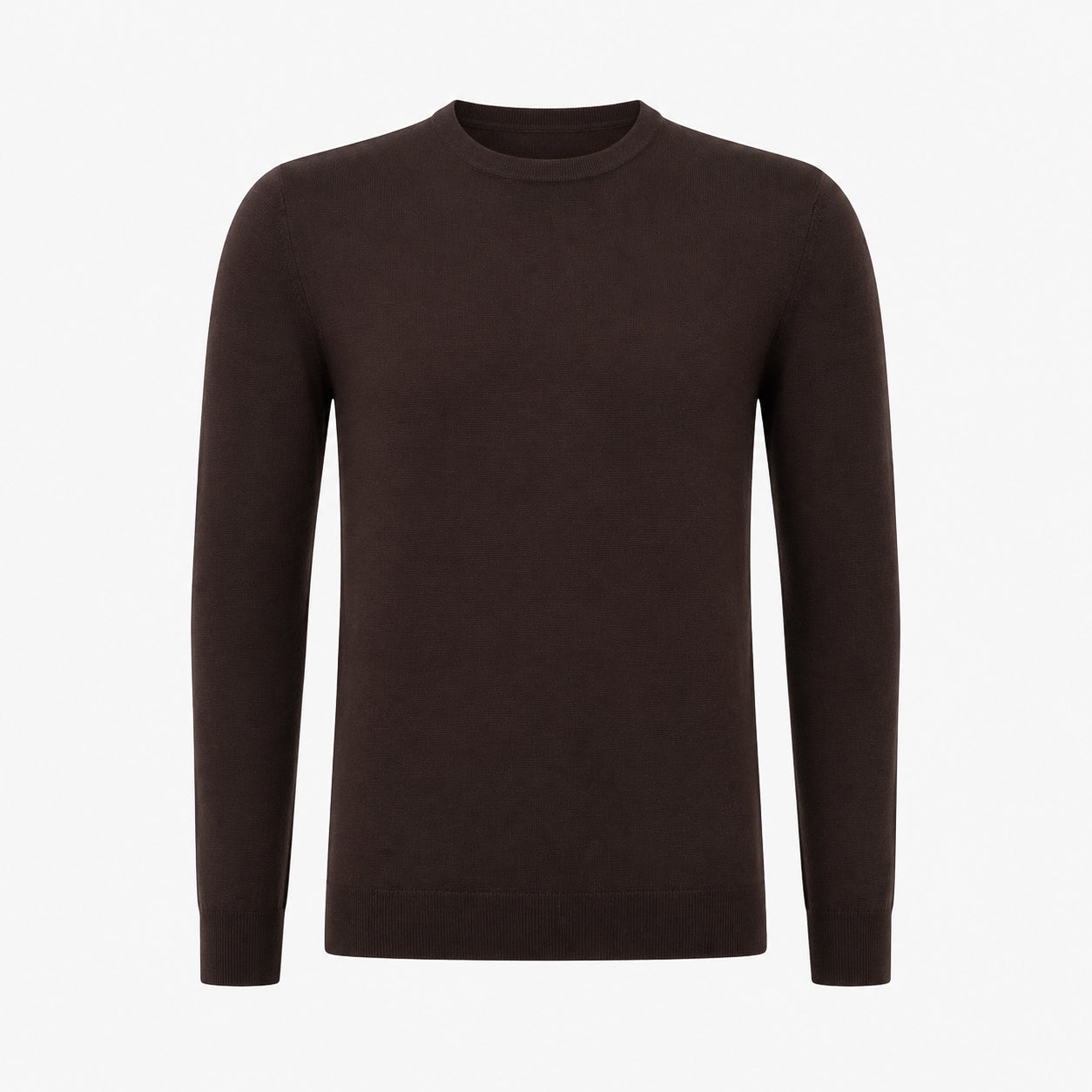 Slowear Gebreide Ronde Hals Trui Bruin | Flexwool