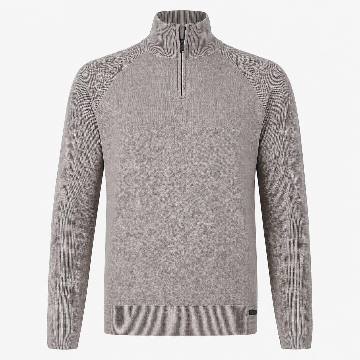 Genti Gebreide Trui met Rits Bruin | Cotton & Nylon