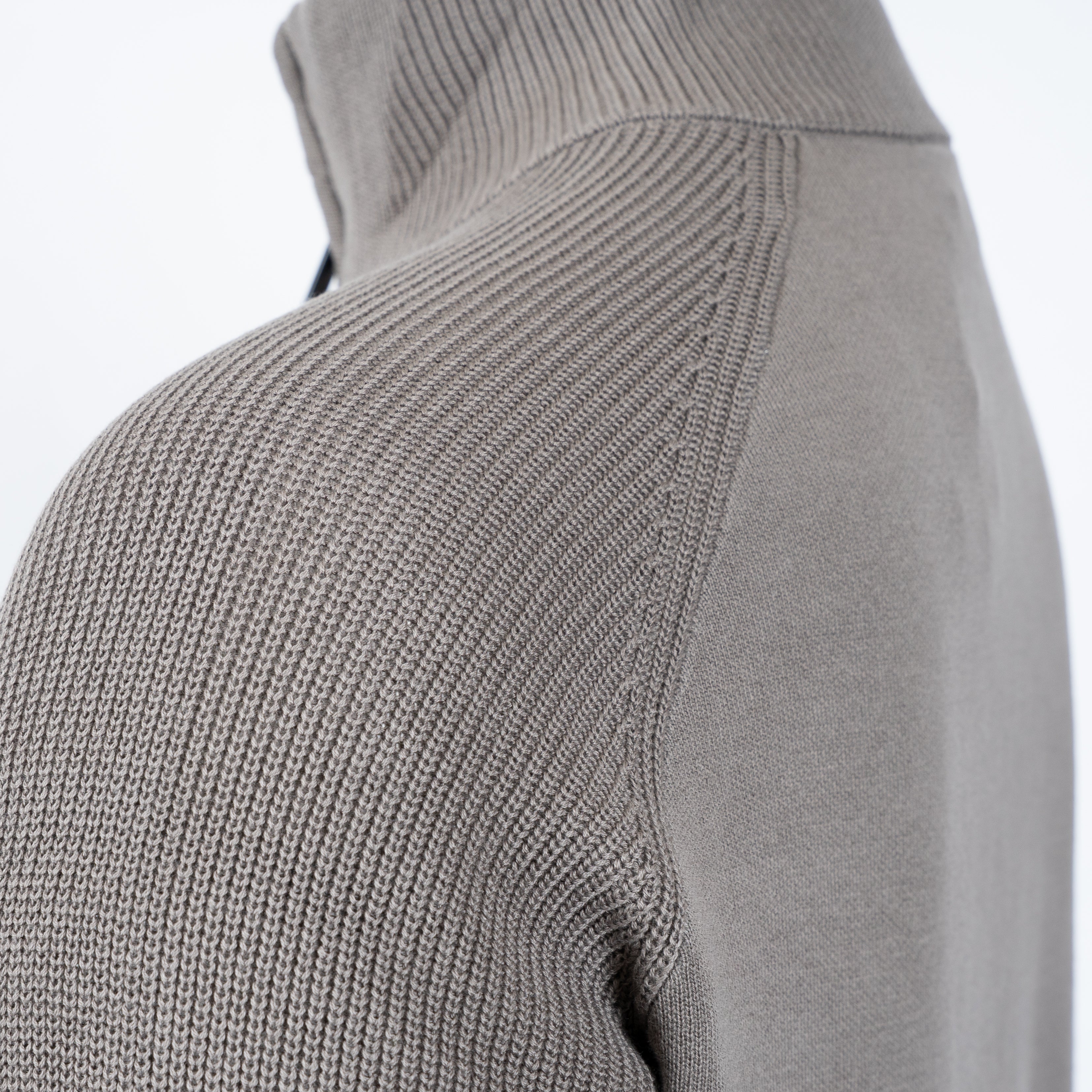 Genti Gebreide Trui met Rits Bruin | Cotton & Nylon