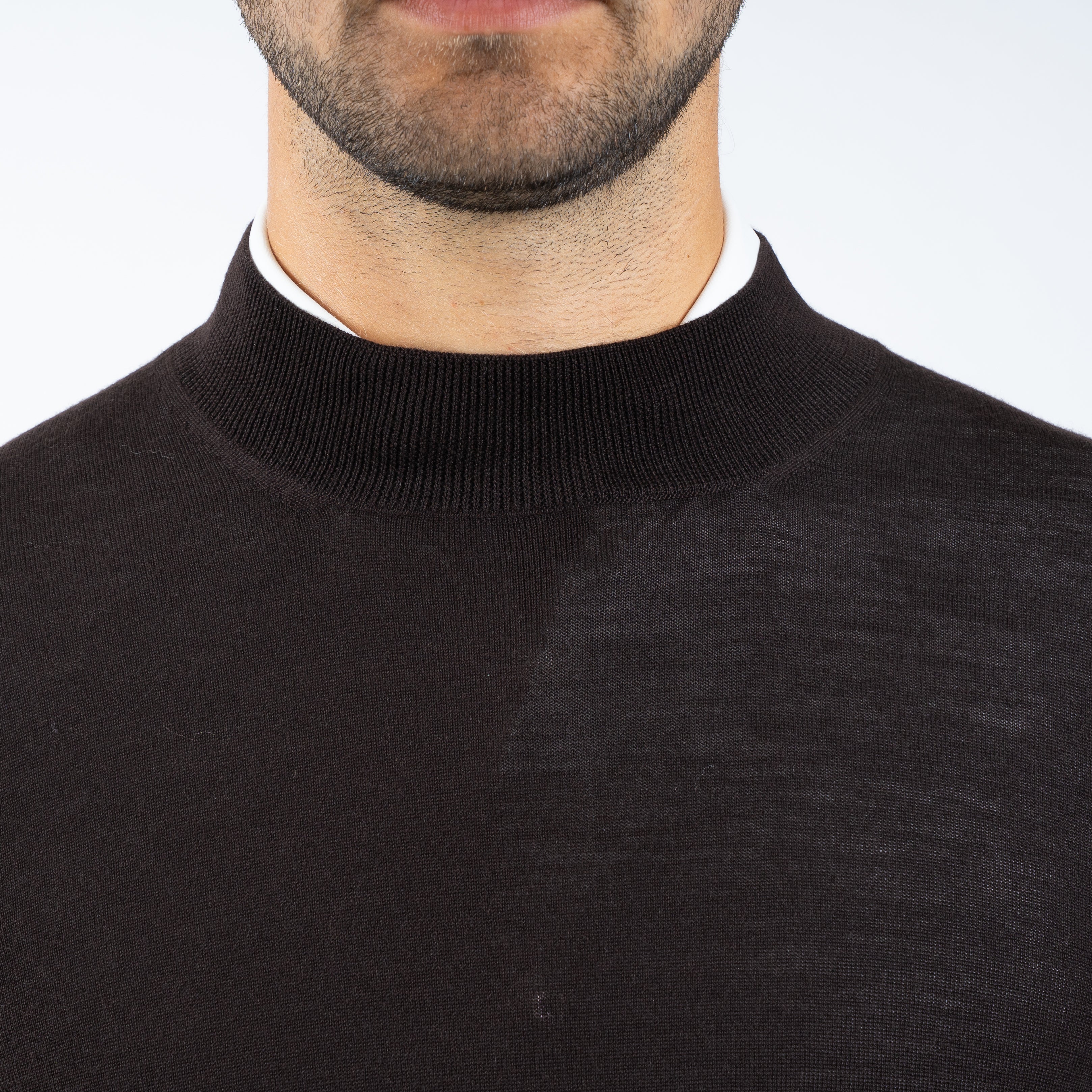 Gran Sasso Gebreide Turtleneck Trui Bruin | Extrafine Merino