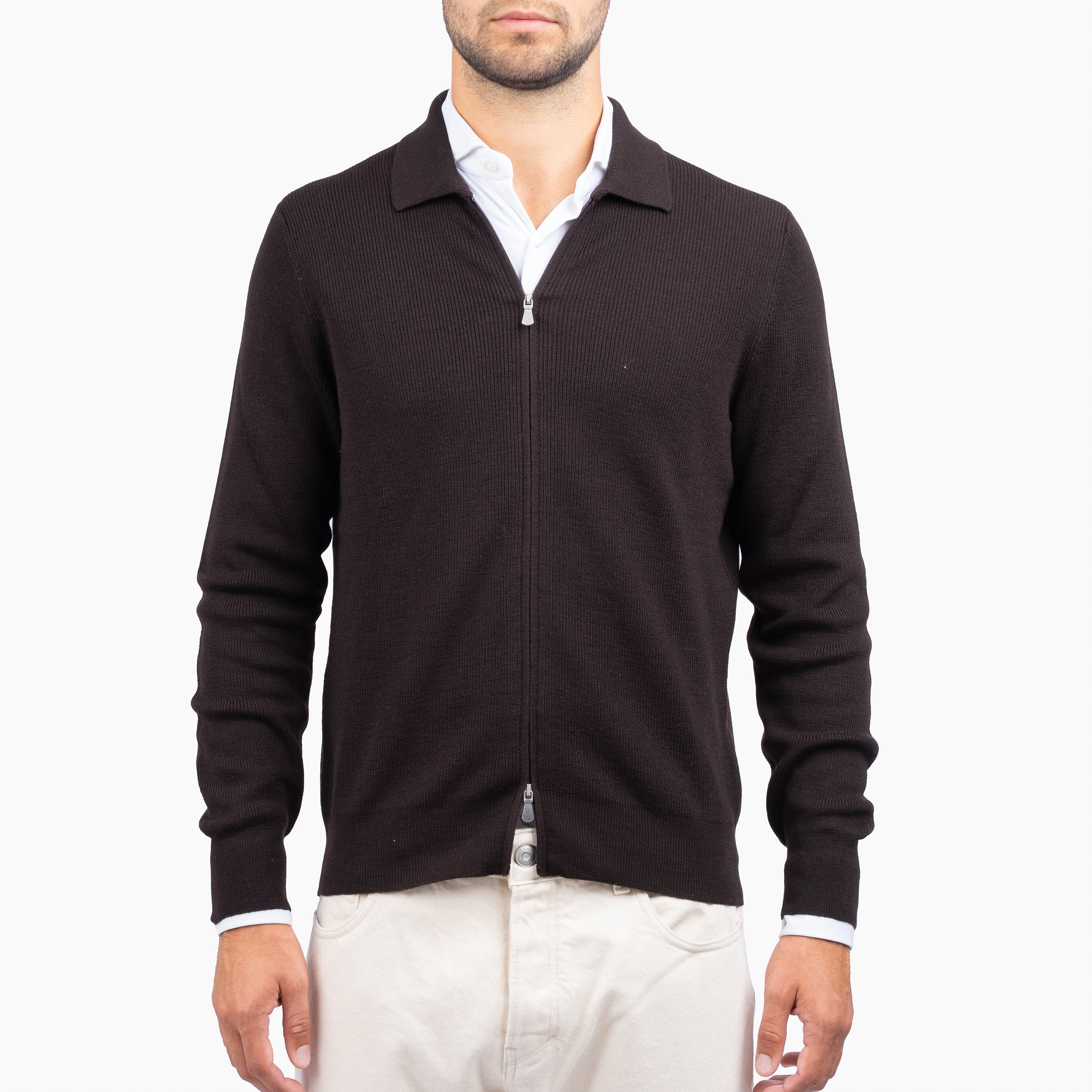 Gran Sasso Vest Bruin | Extrafine Merino