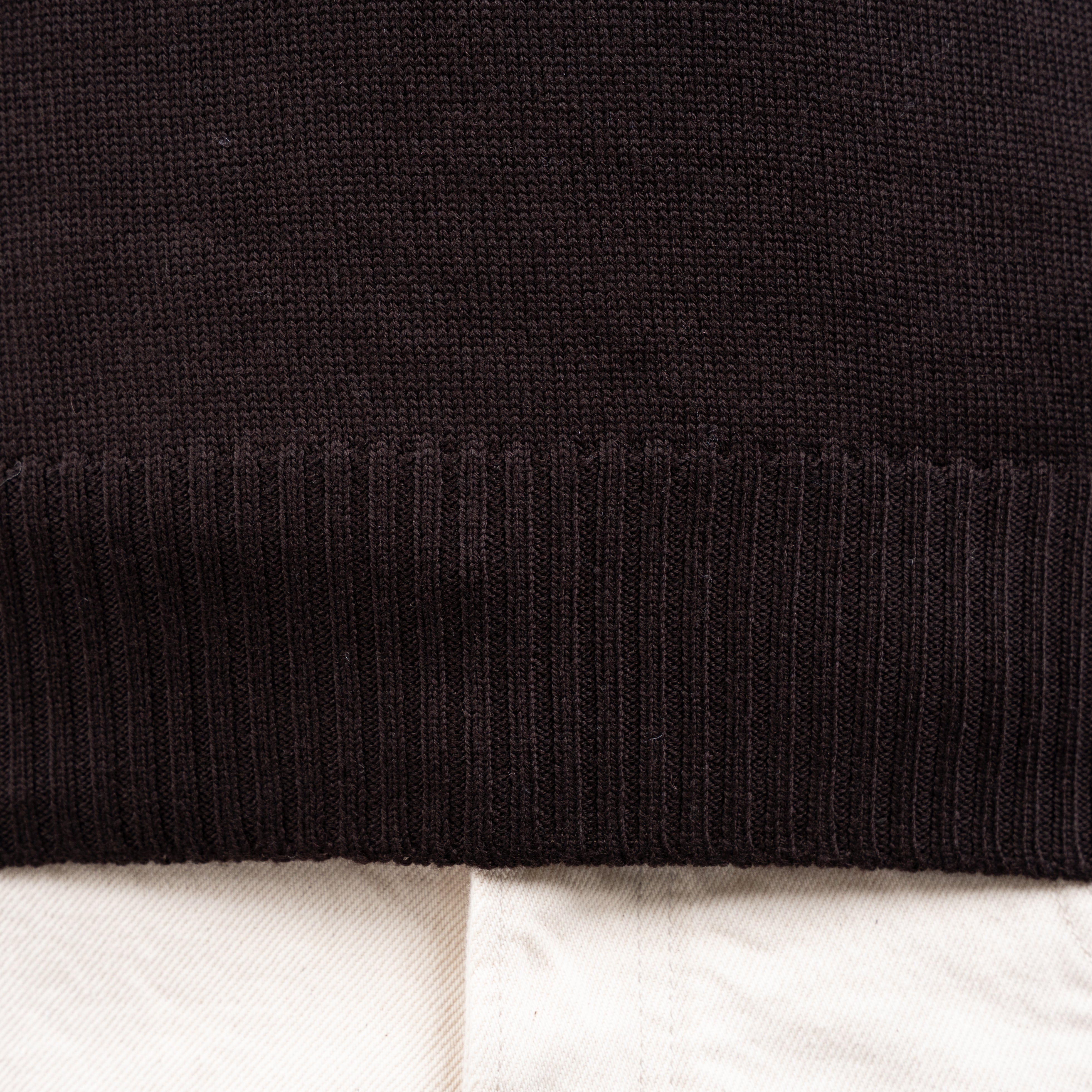 Gran Sasso Gebreide Trui met Rits Bruin | Extrafine Merino