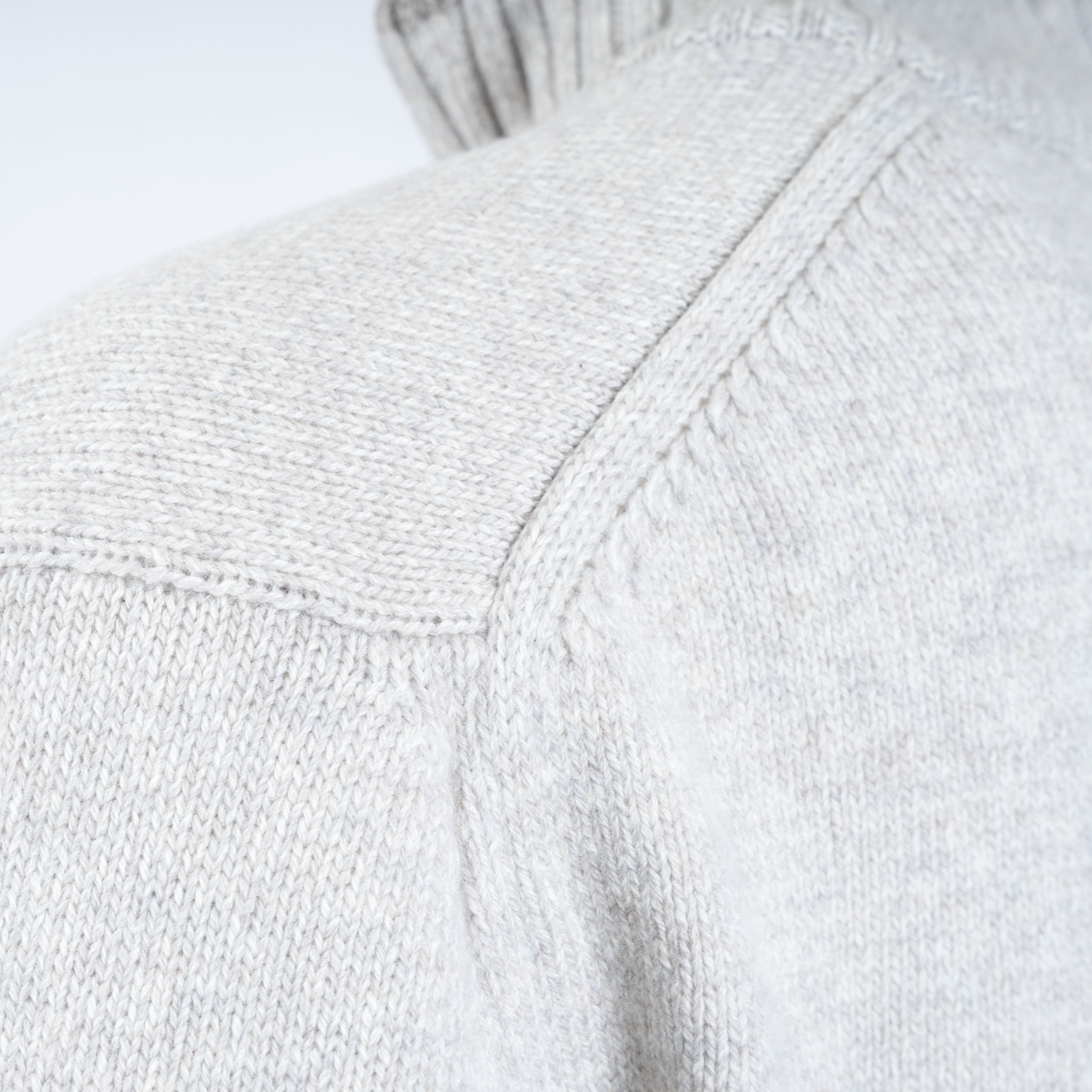 Paul & Shark Gebreide Trui met Rits Beige | Wool & Cashmere