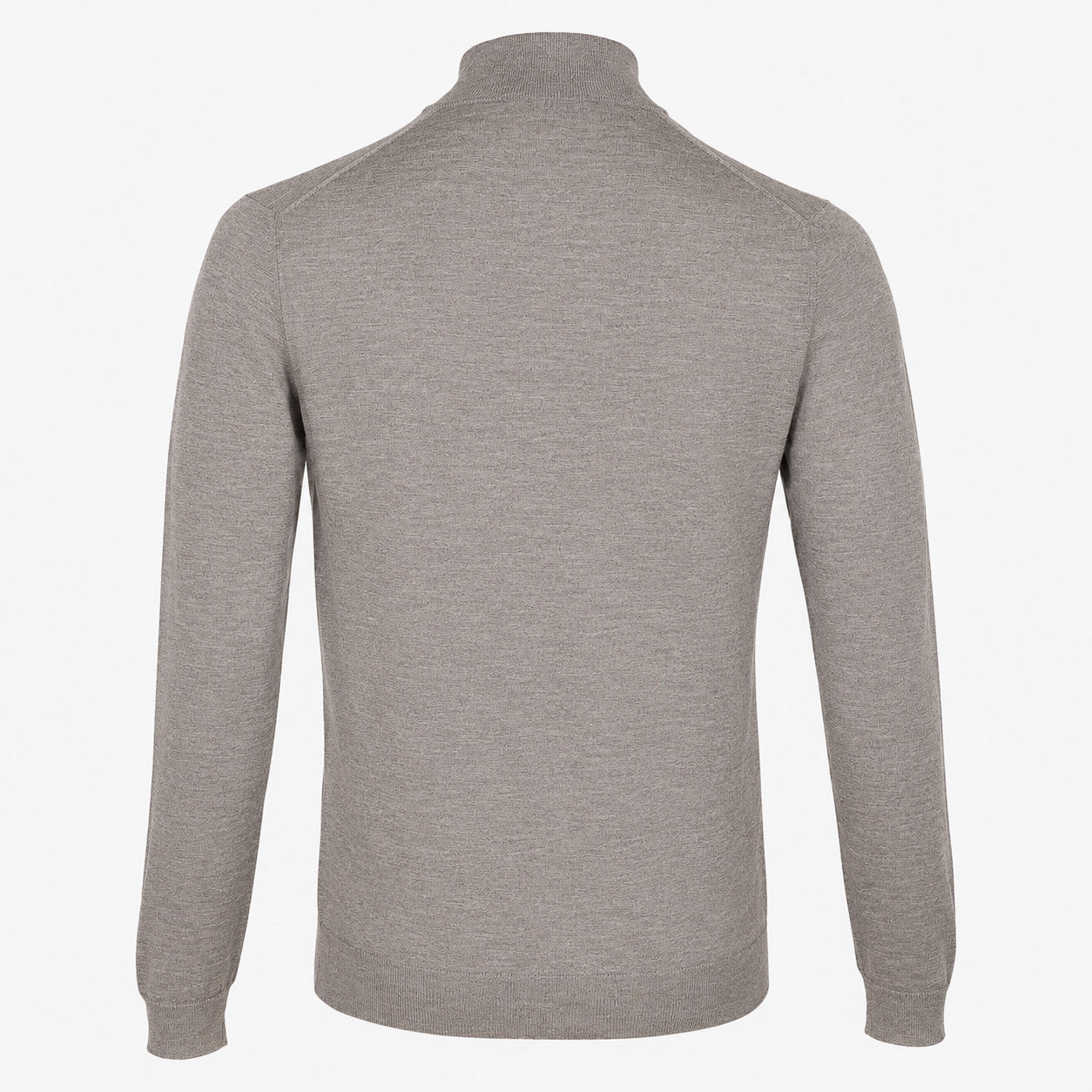 Fedeli Gebreide Trui met Rits Grijs | Favonio Superfine Wool 140