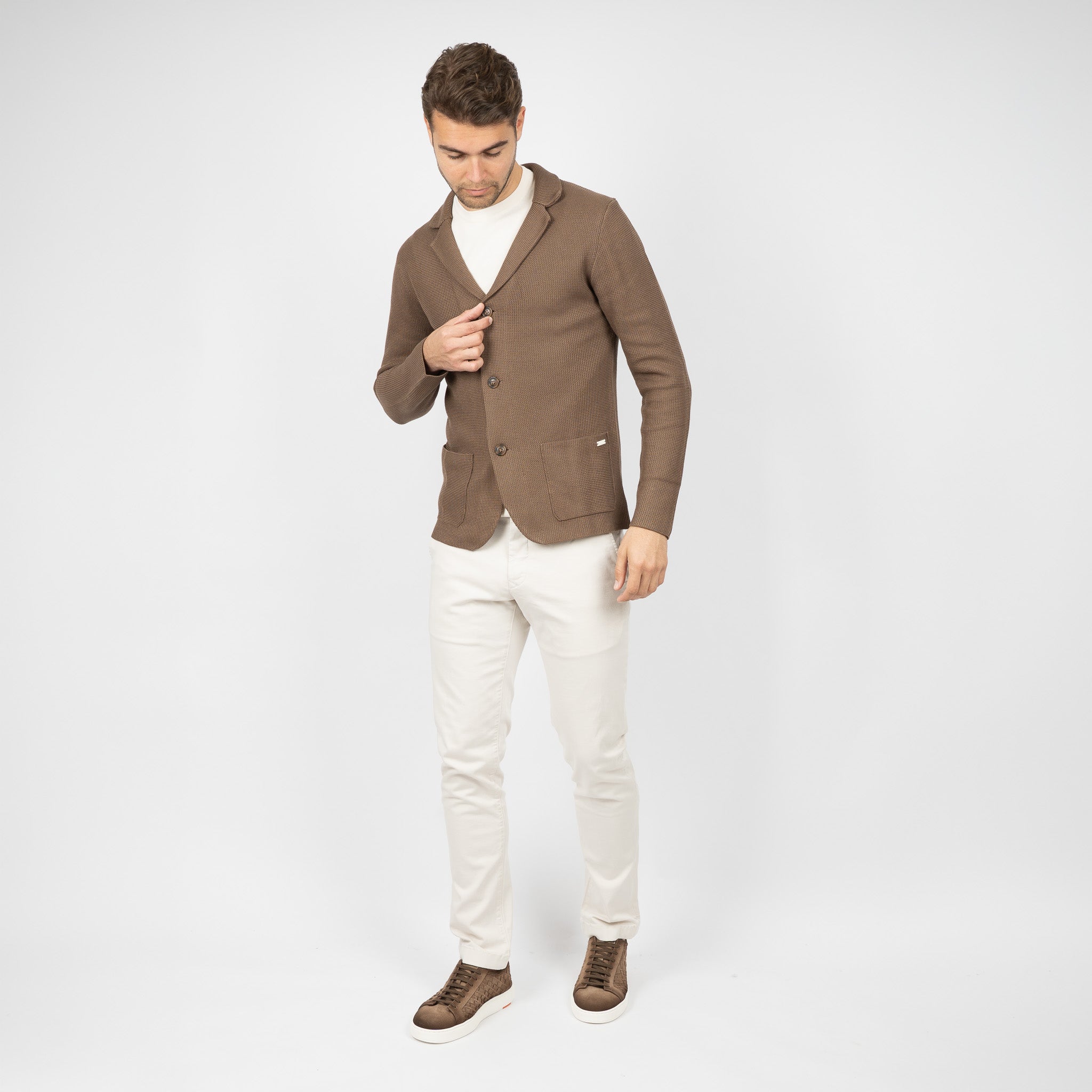 SEVEN DIALS Cardigan Middelbruin | Callum
