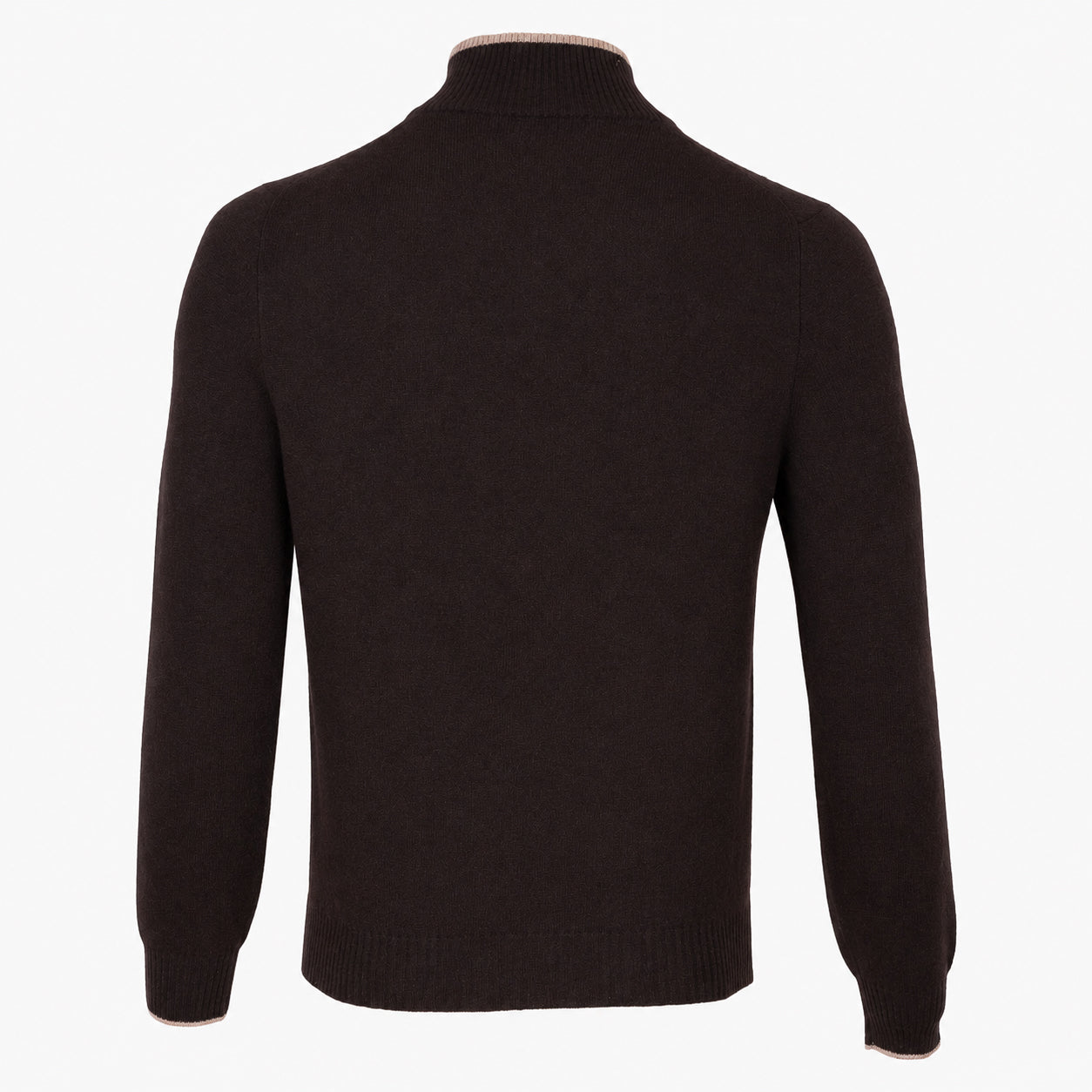 Fedeli Gebreide Trui met Rits Bruin | Favonio Persia Cashmere