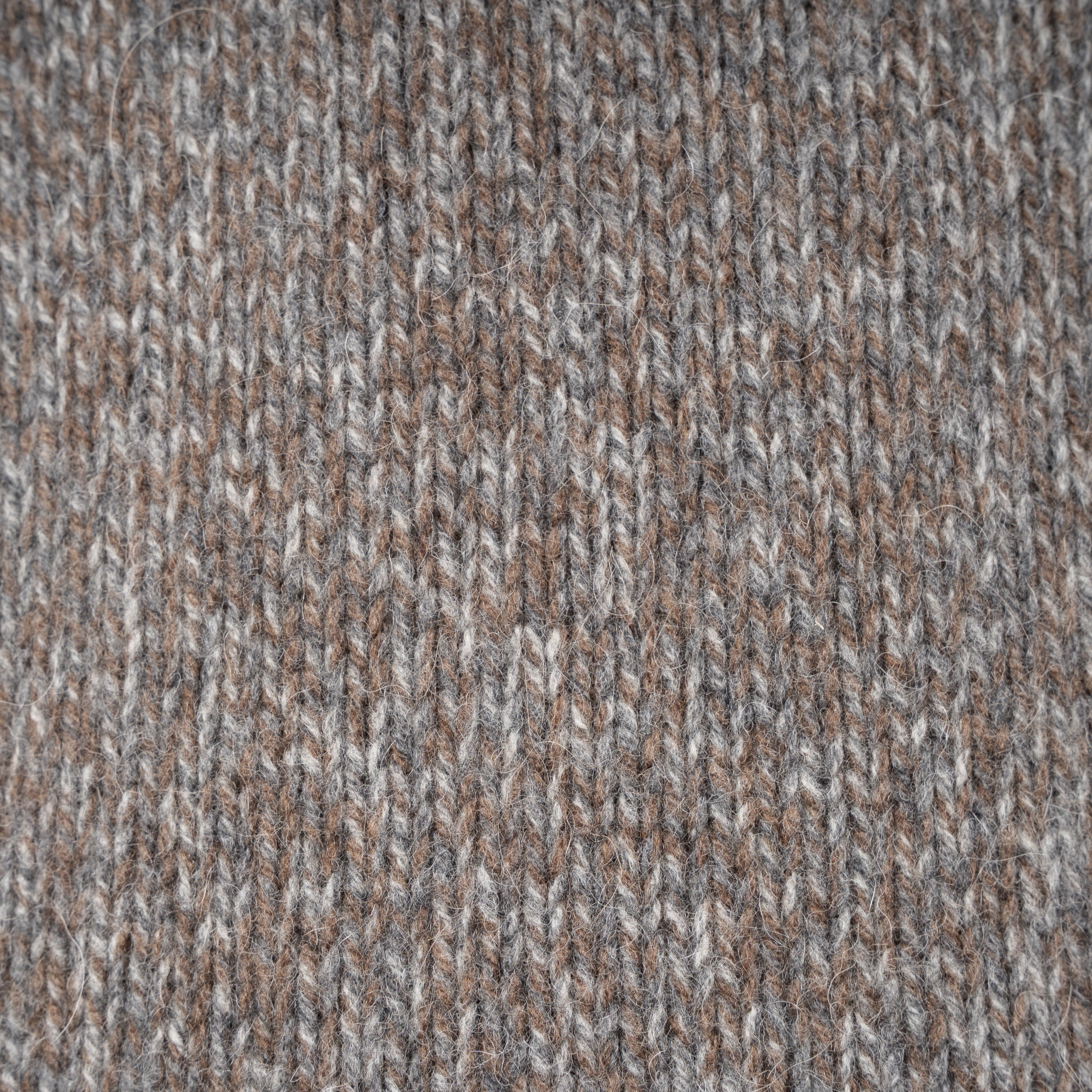 Fedeli Gebreide Turtleneck Trui Bruin & Grijs | Onda Baby Alpaca