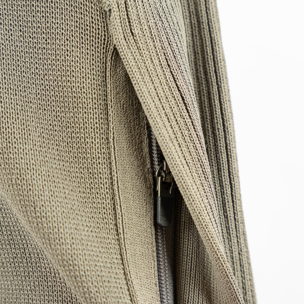 Genti Polo Lange Mouw met Rits Lichtgroen | Cool Dry
