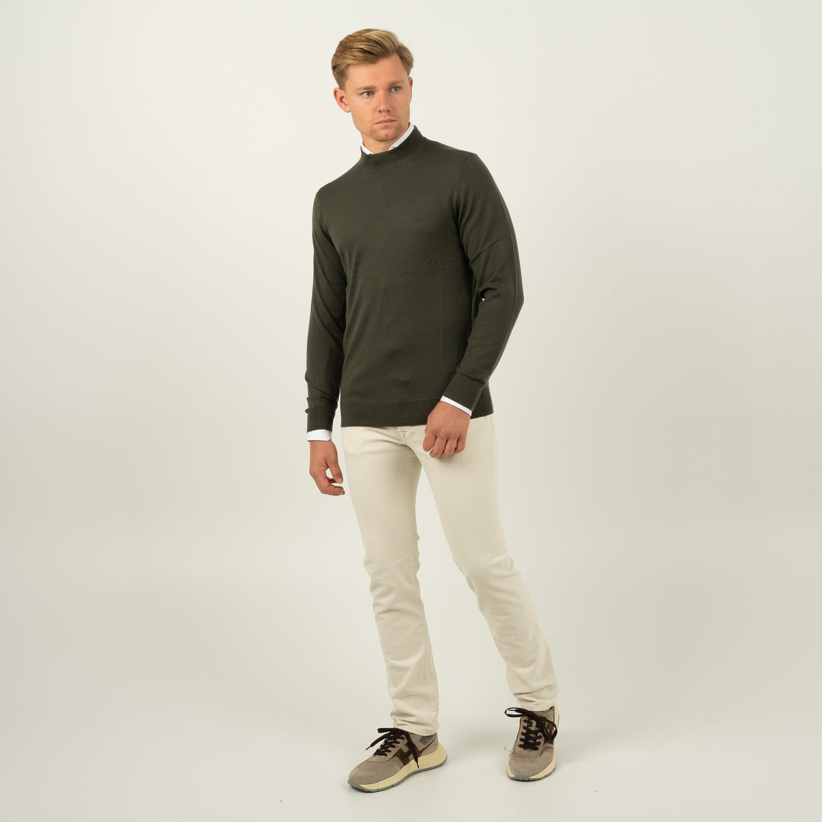 SEVEN DIALS Gebreide Turtleneck Trui Groen | Goy