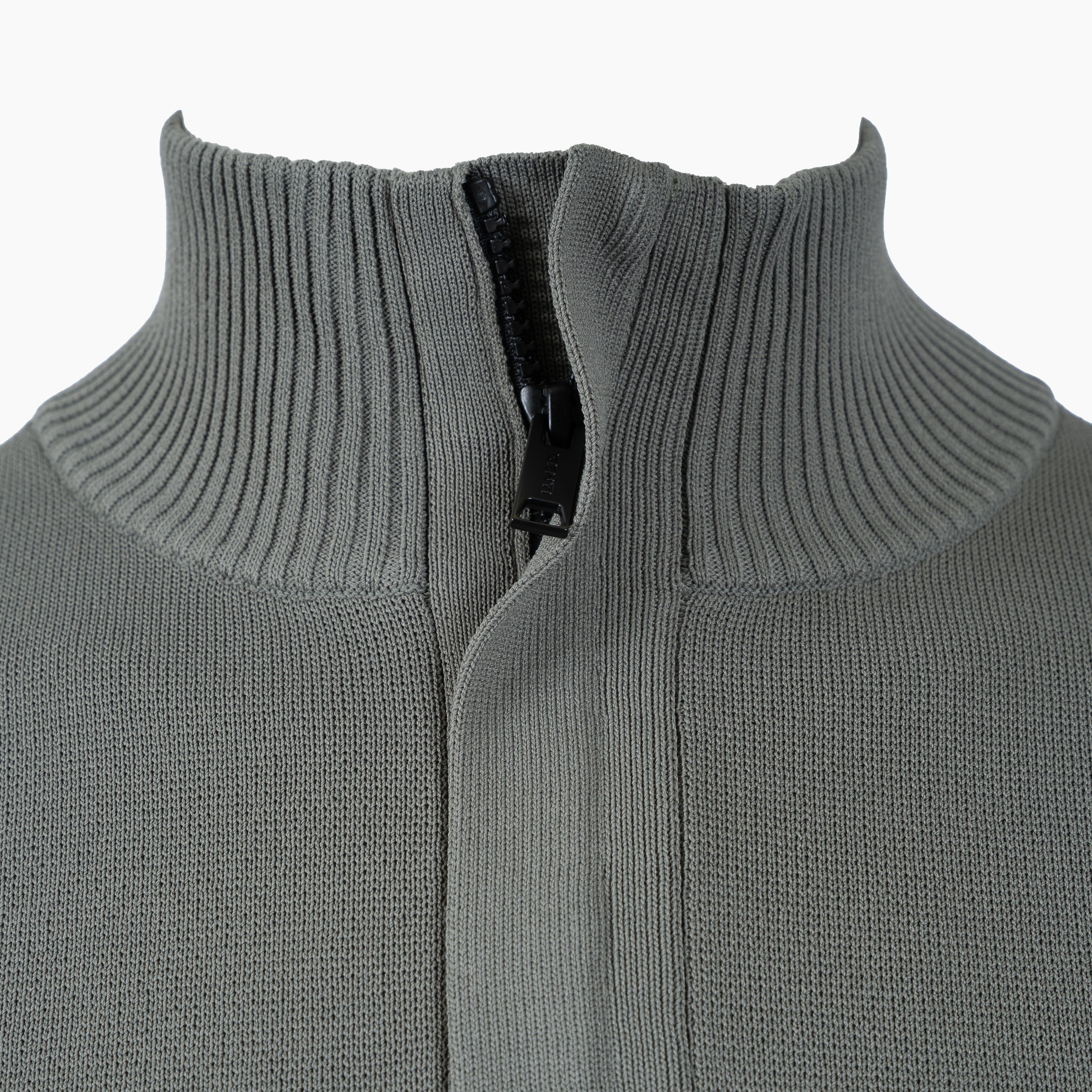 Genti Technische Trui met Rits Sagegroen | Cool Dry