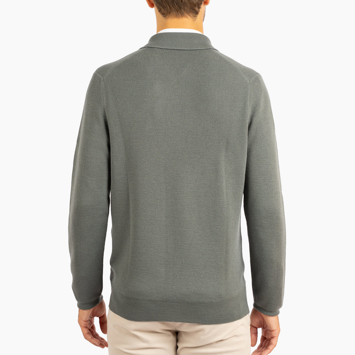 Gran Sasso Vest Zeegroen | Extrafine Merino