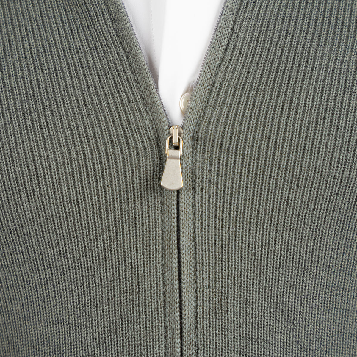Gran Sasso Vest Zeegroen | Extrafine Merino