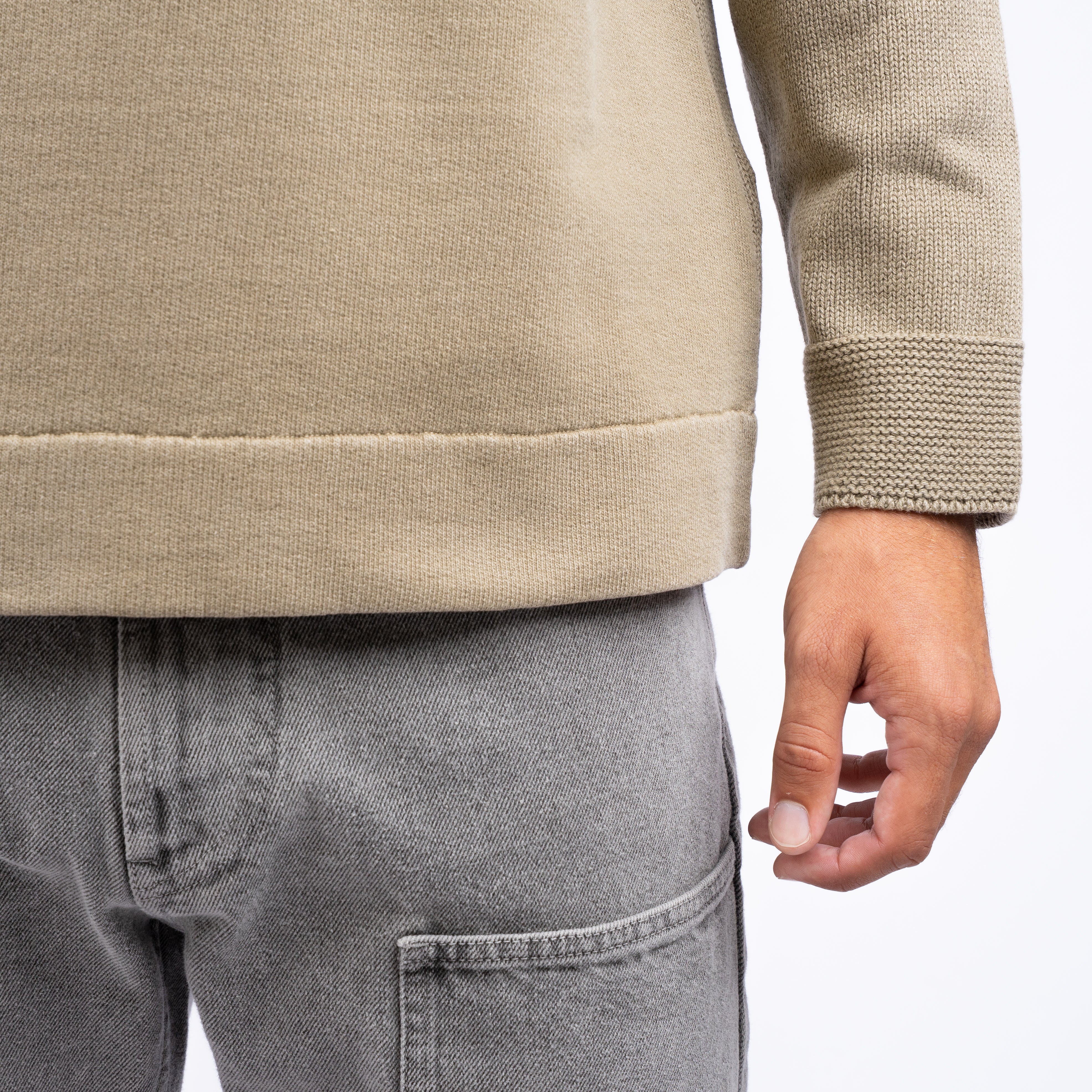 Stone Island Hoodie met Rits Groen | Loose Fit