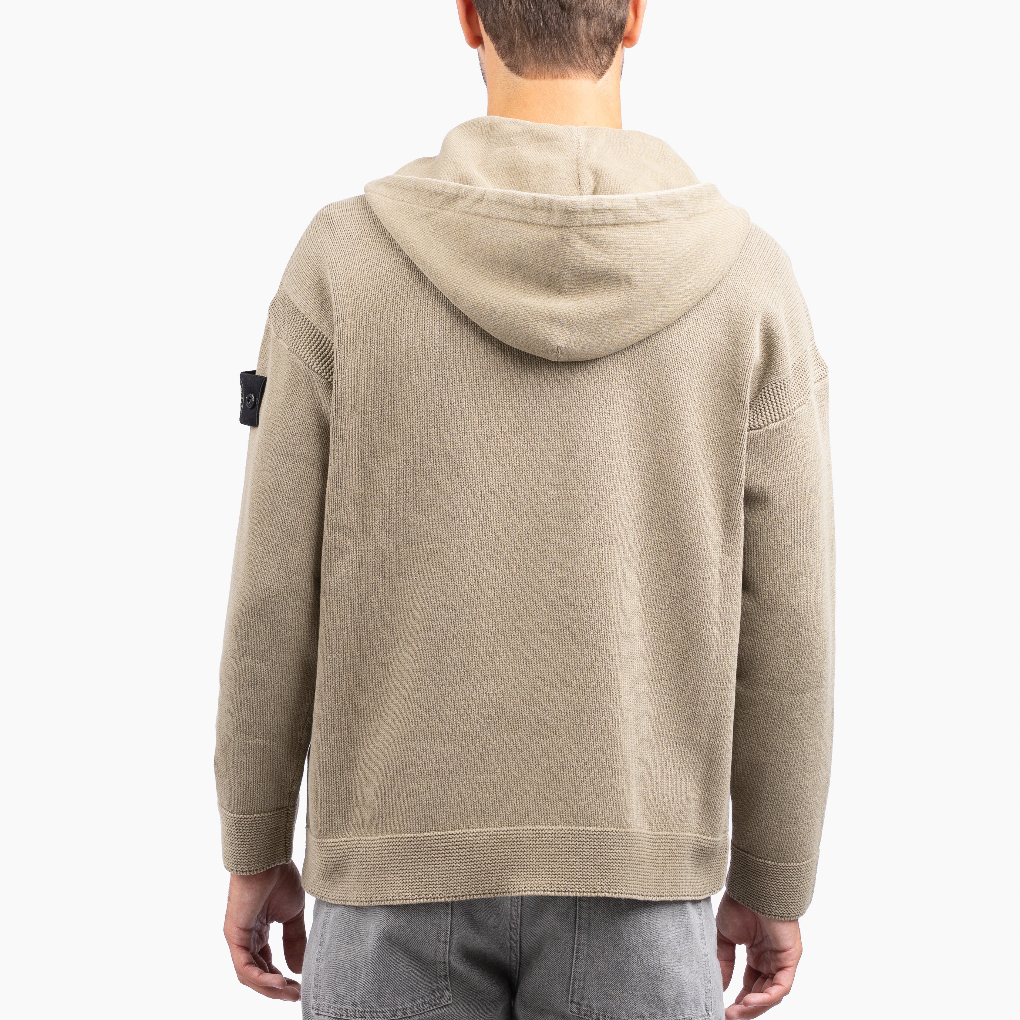 Stone Island Hoodie met Rits Groen | Loose Fit