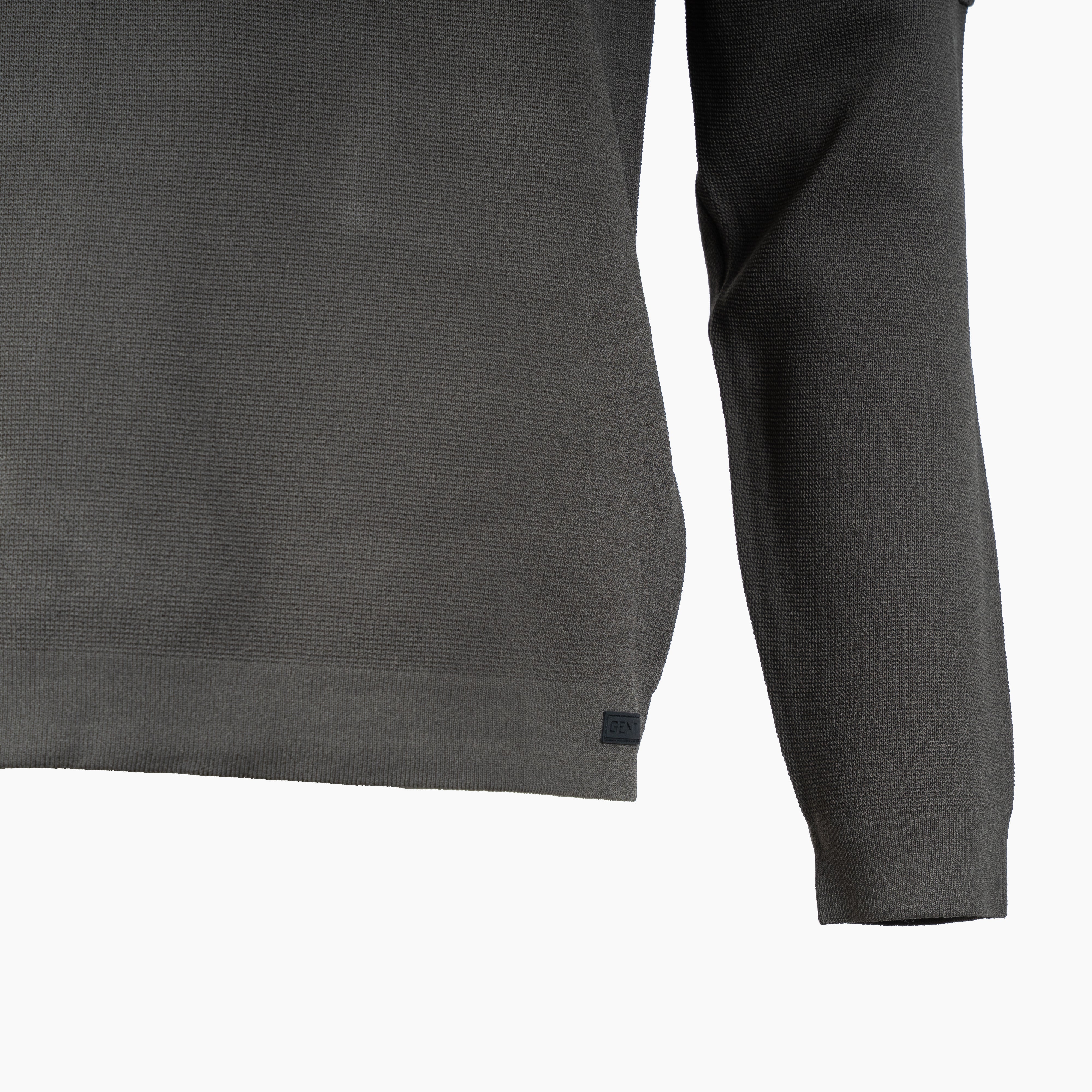Genti Technische Trui met Rits Groen | Cool Dry