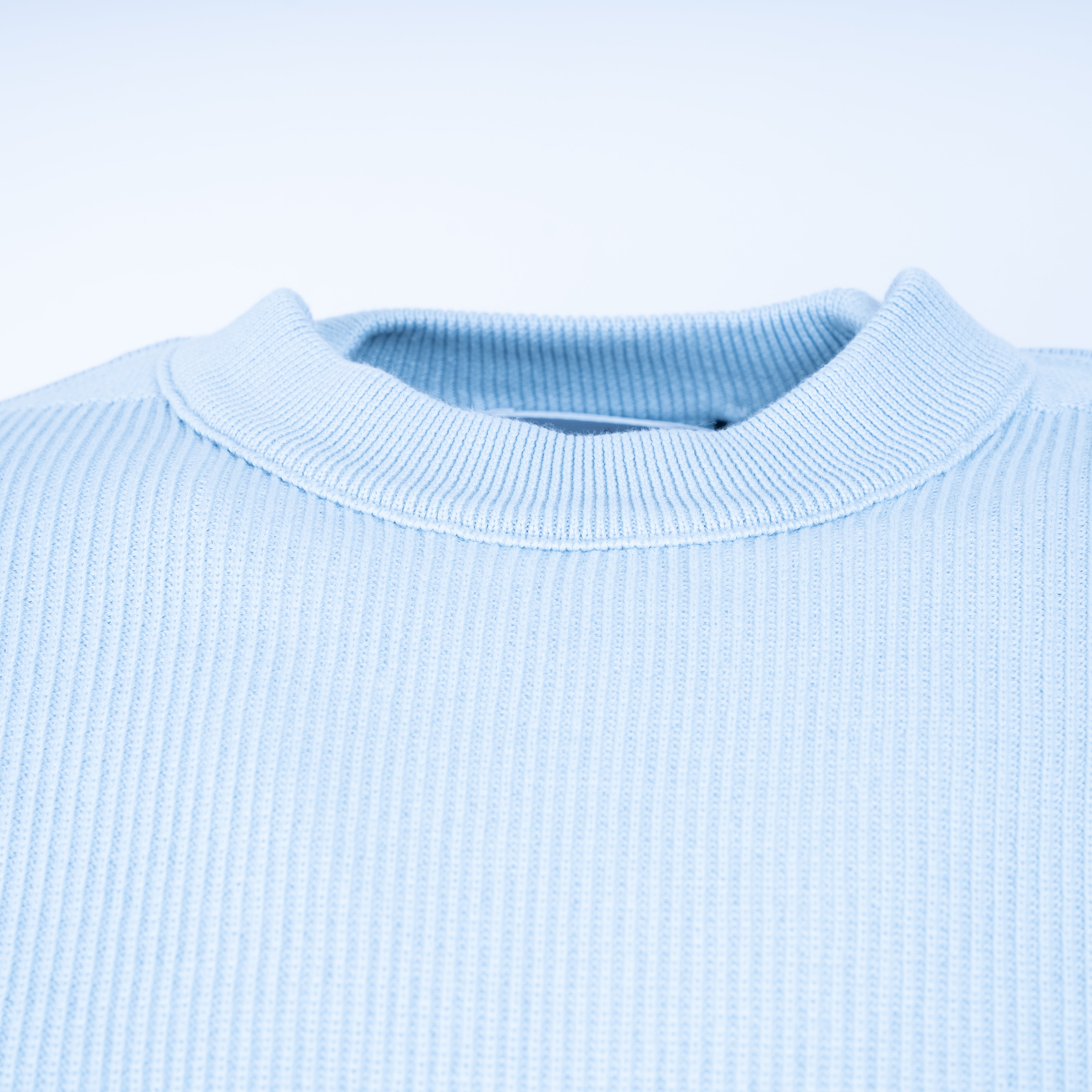 Stone Island Gebreide Trui Ronde Hals Lichtblauw | Soft Organic Cotton