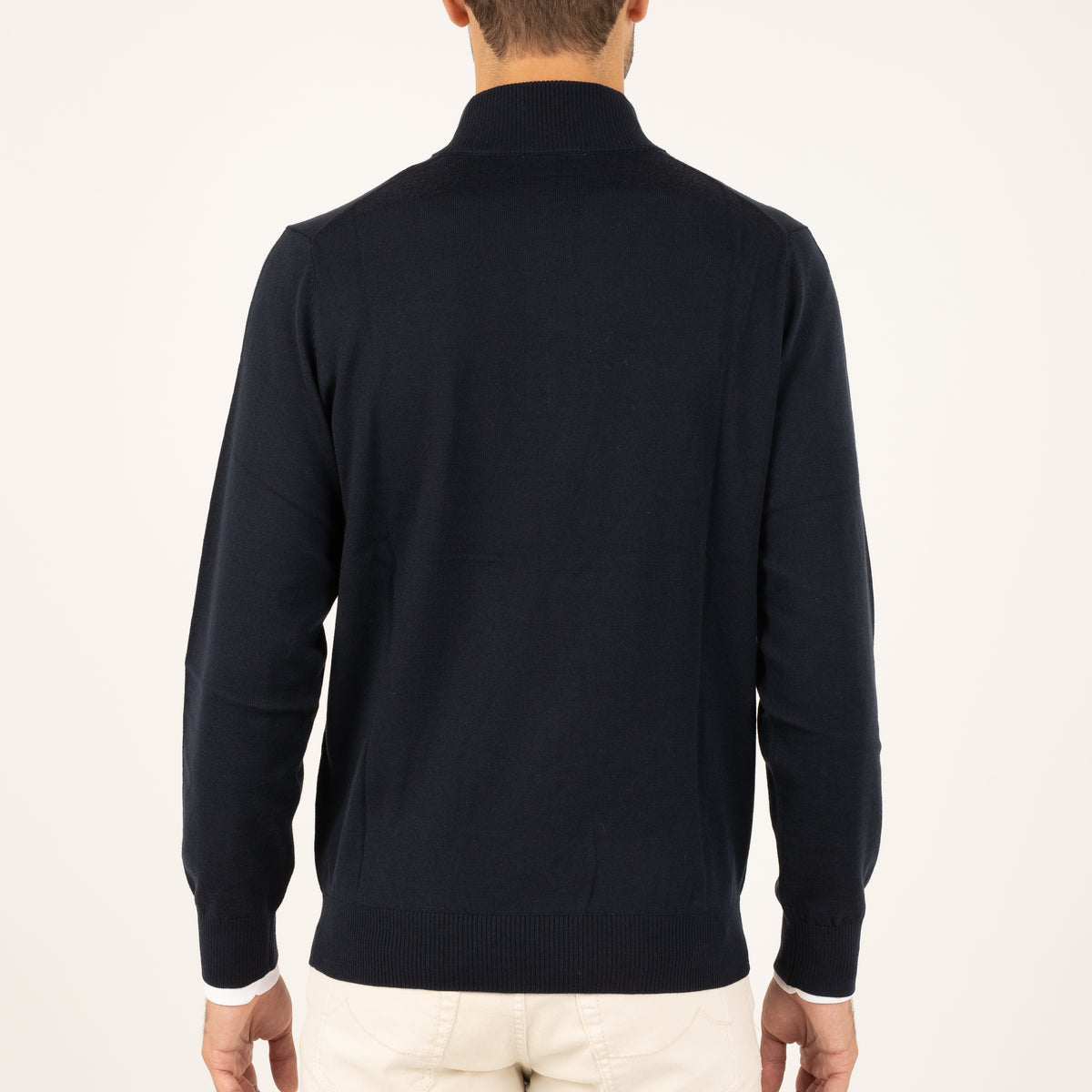 SEVEN DIALS Gebreide Trui met Rits Blauw | Saul
