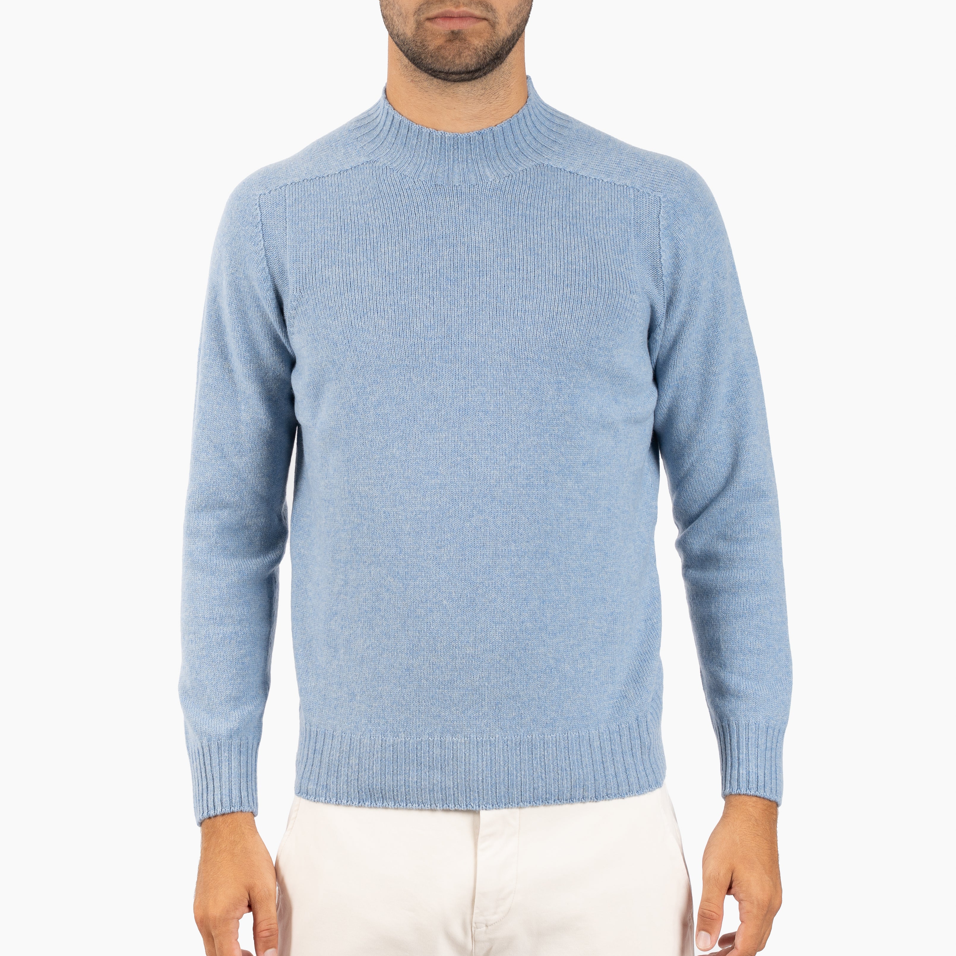 Gran Sasso Gebreide Turtleneck Trui Lichtblauw | Super Geelong