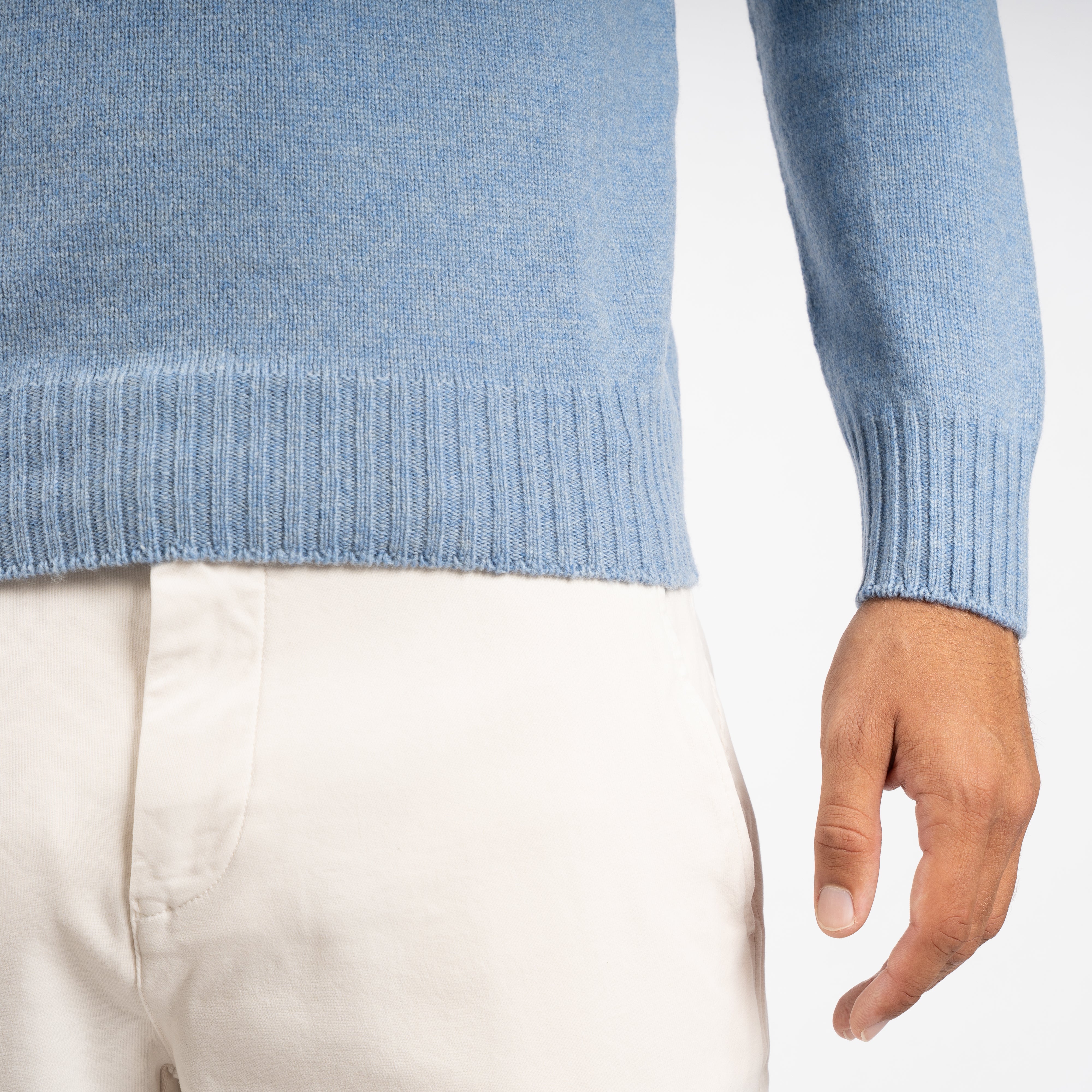 Gran Sasso Gebreide Turtleneck Trui Lichtblauw | Super Geelong