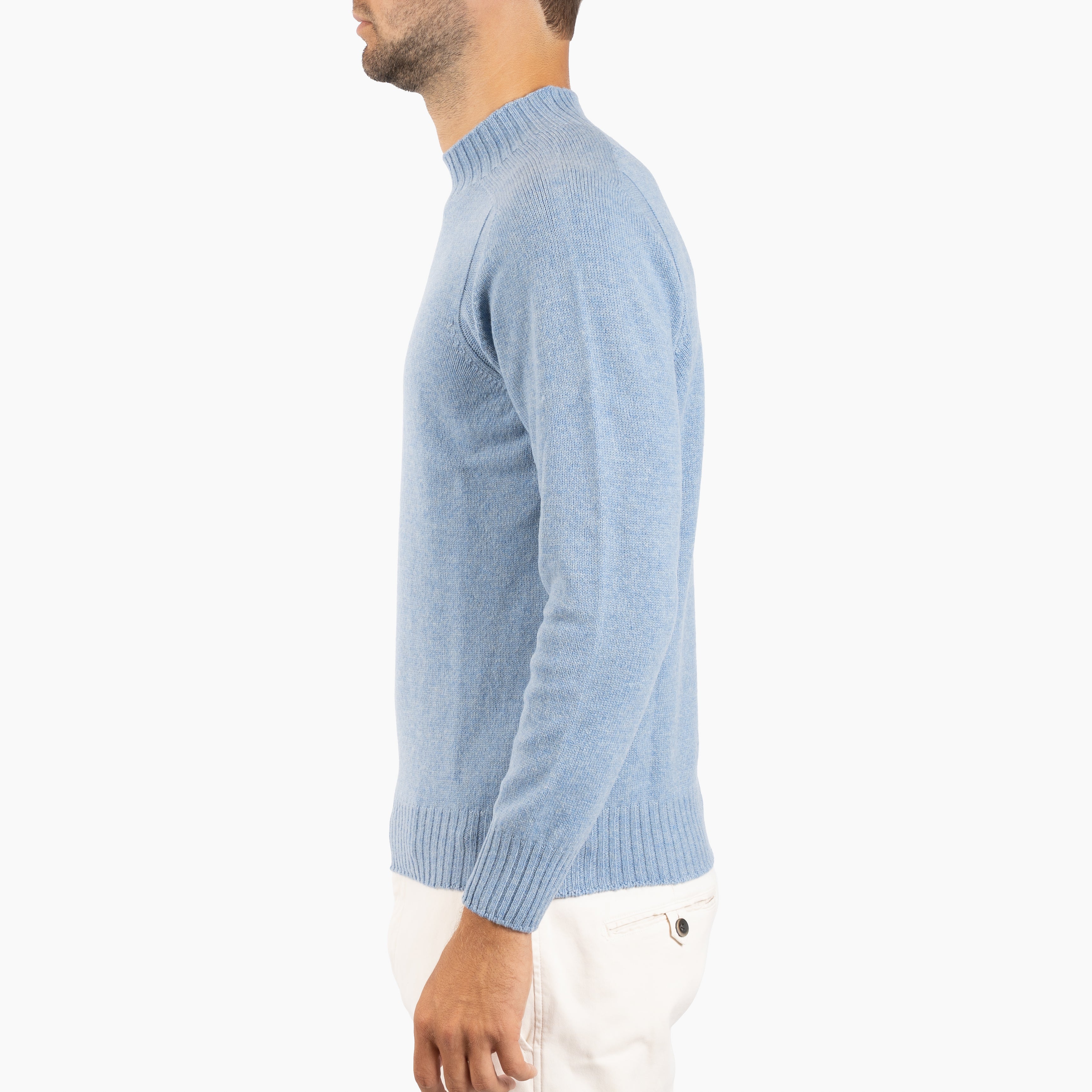 Gran Sasso Gebreide Turtleneck Trui Lichtblauw | Super Geelong