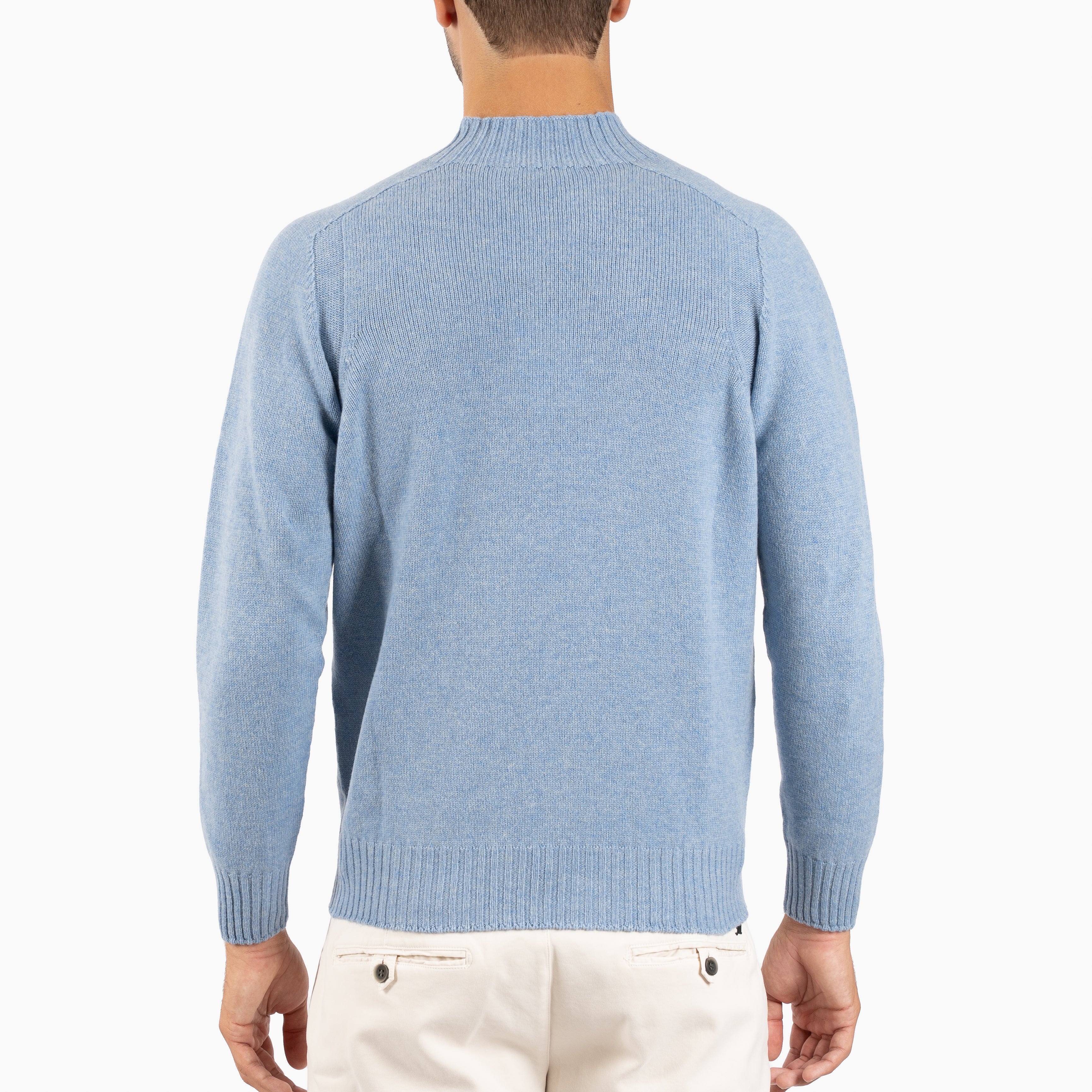 Gran Sasso Gebreide Turtleneck Trui Lichtblauw | Super Geelong