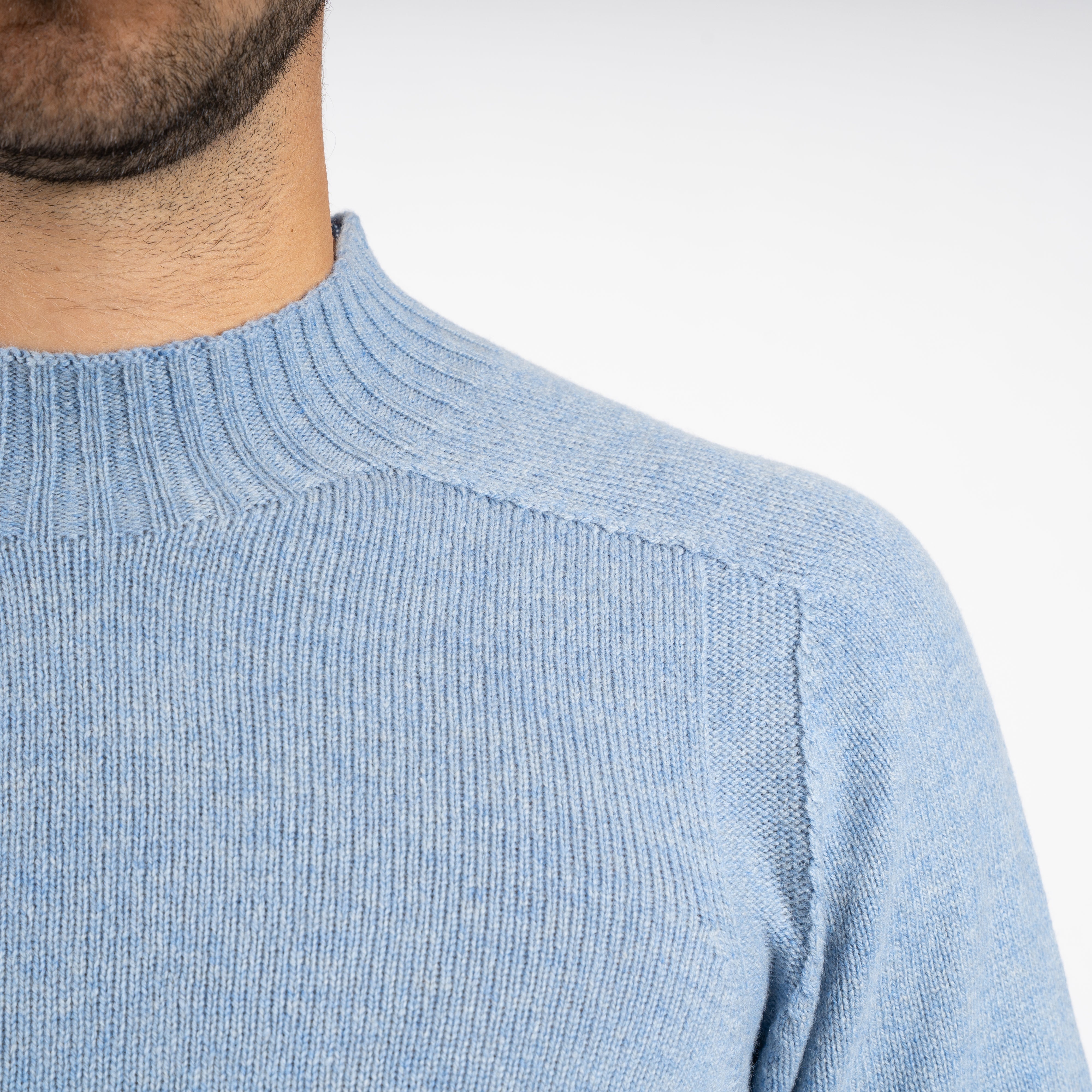 Gran Sasso Gebreide Turtleneck Trui Lichtblauw | Super Geelong