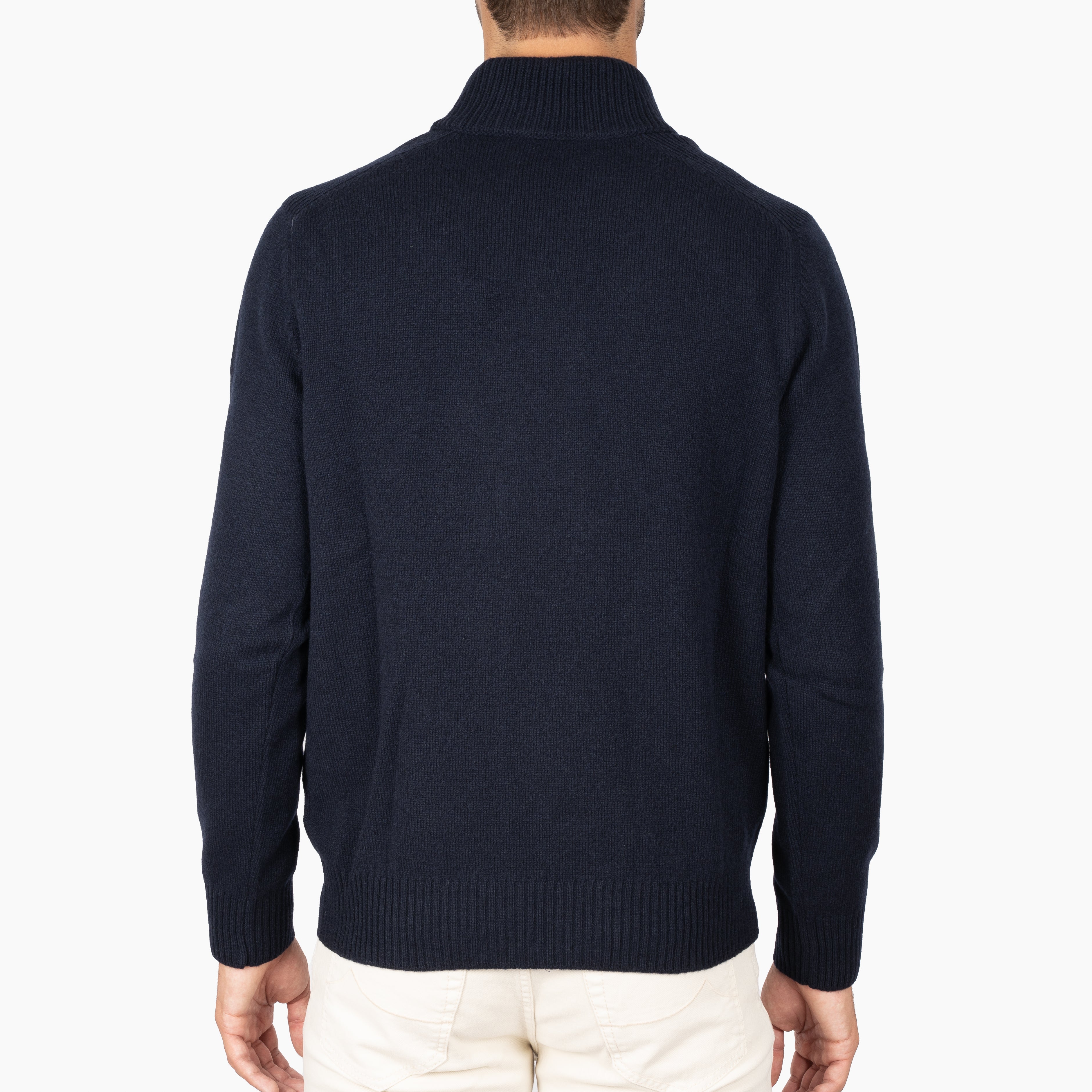 Gran Sasso Gebreide Trui met Knopenlijst Blauw | Super Geelong