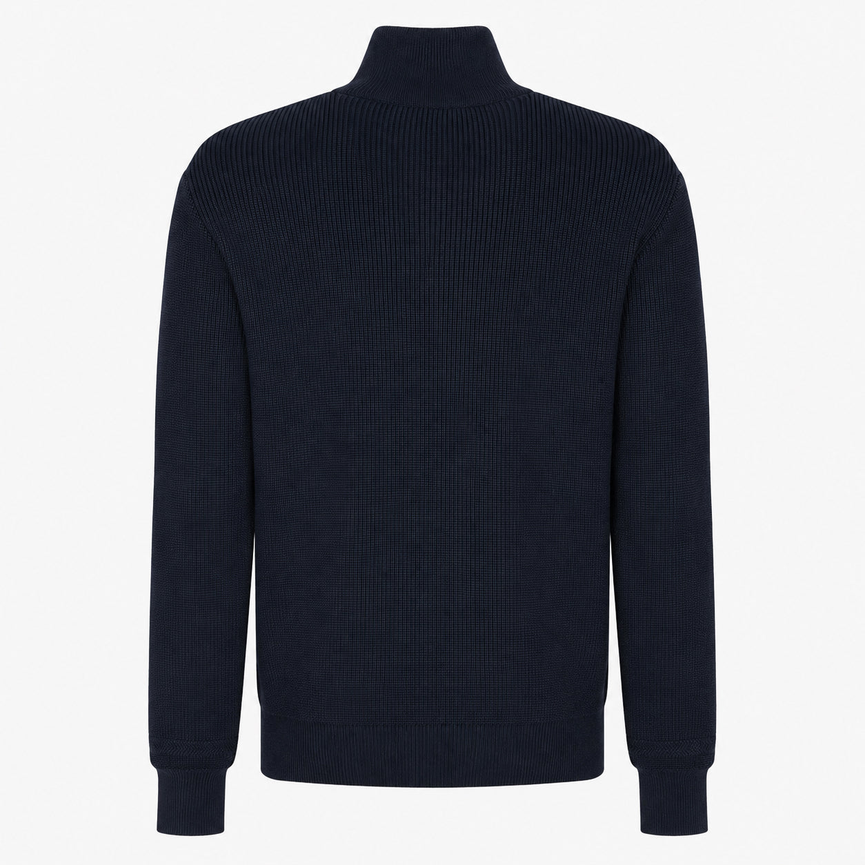 Paul & Shark Gebreide Trui met Rits Blauw | Shark Tag Tech Wool