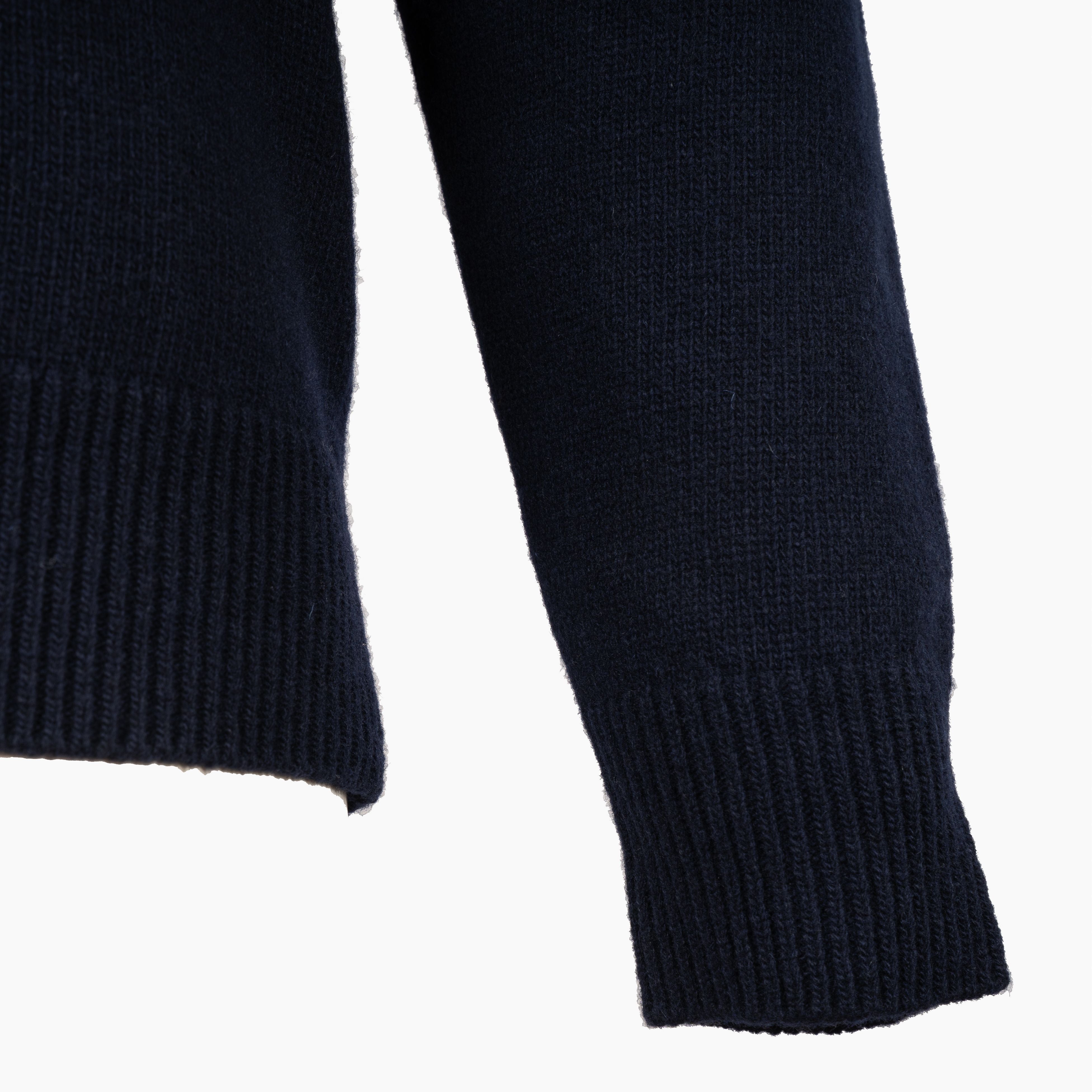 Stone Island Gebreide Trui met Knopenlijst Blauw | Lambswool