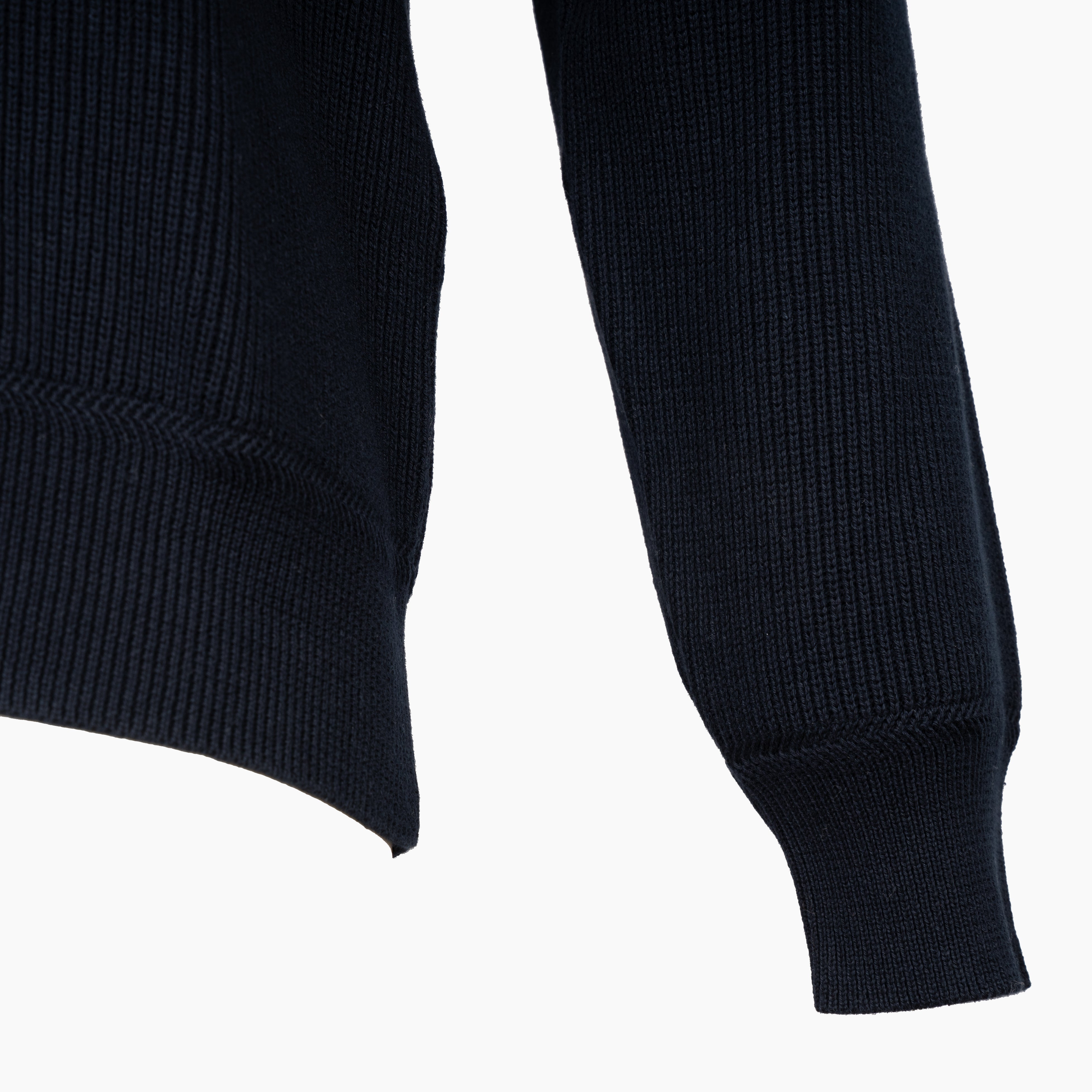 Stone Island Gebreide Trui met Rits Donkerblauw | Soft Organic Cotton