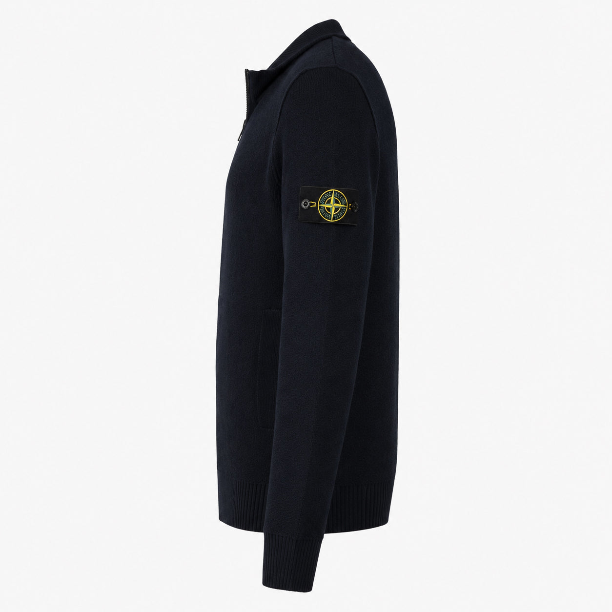 Stone Island Gebreid Vest Blauw | Pure RWS Wool