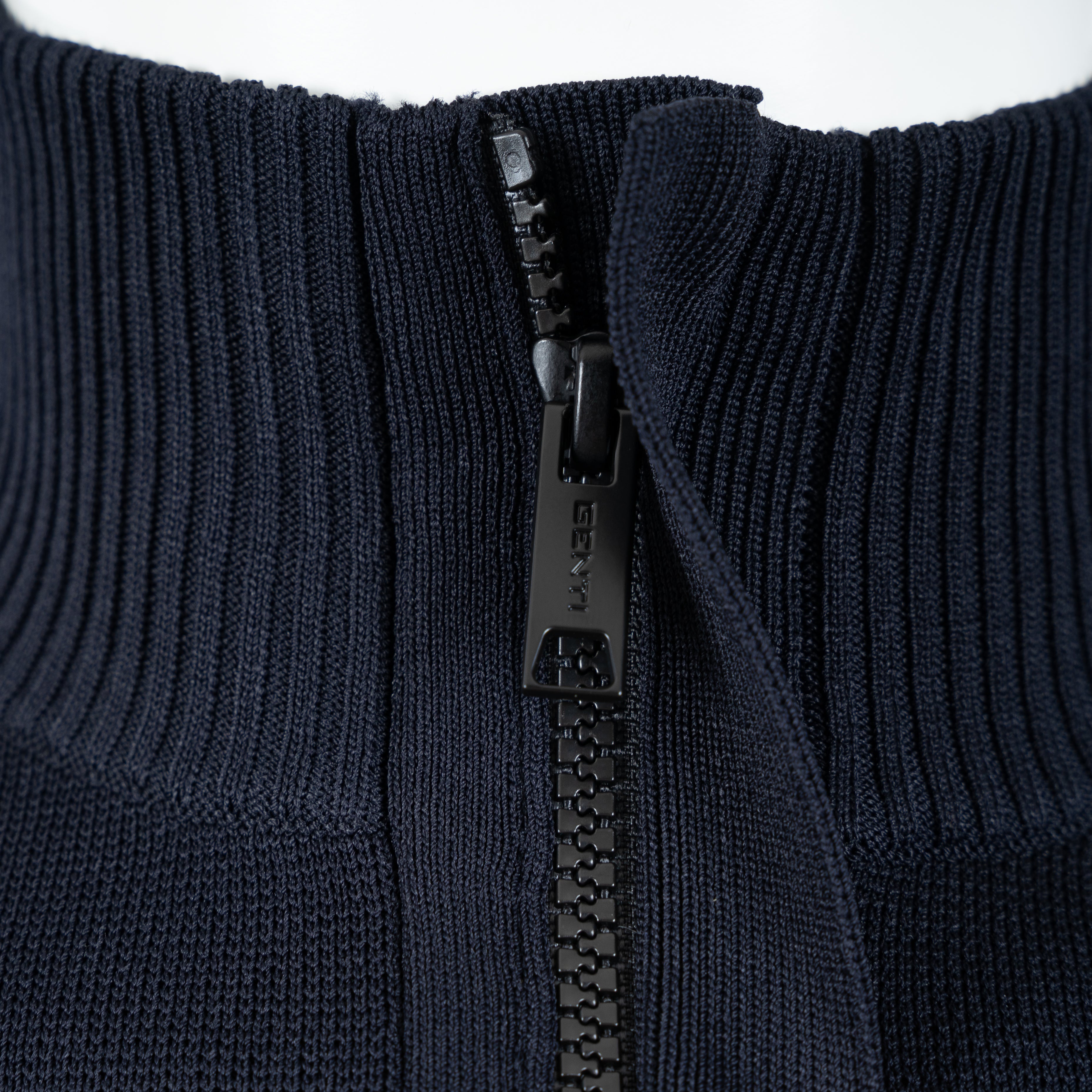 Genti Technische Trui met Rits Blauw | Cool Dry