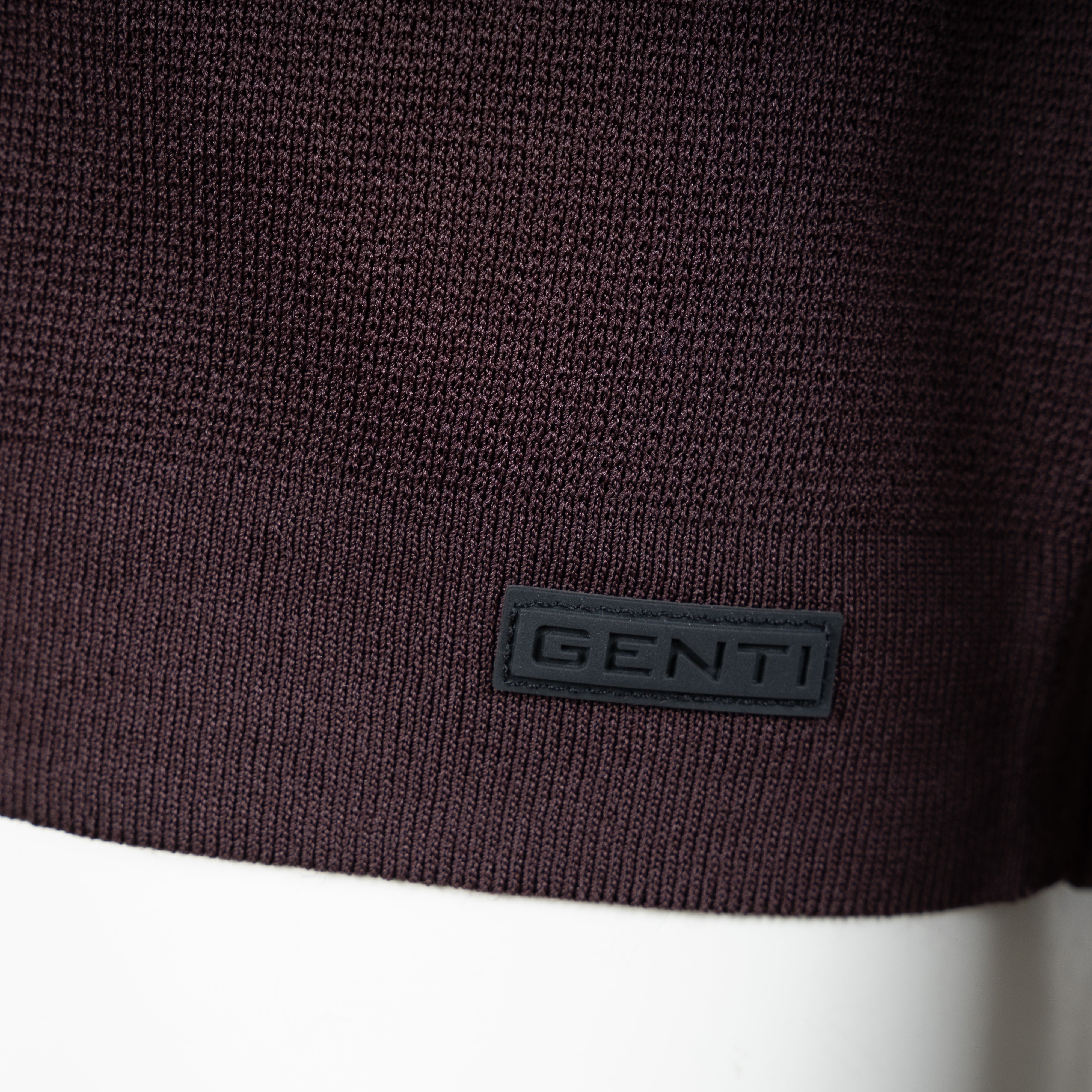 Genti Technische Trui met Rits Bordeaux Rood | Cool Dry