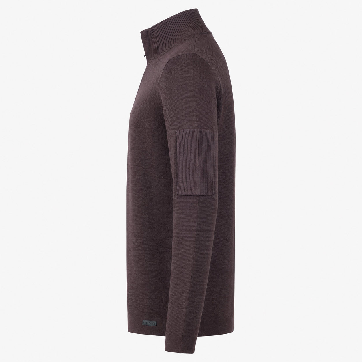 Genti Technische Trui met Rits Bordeaux Rood | Cool Dry