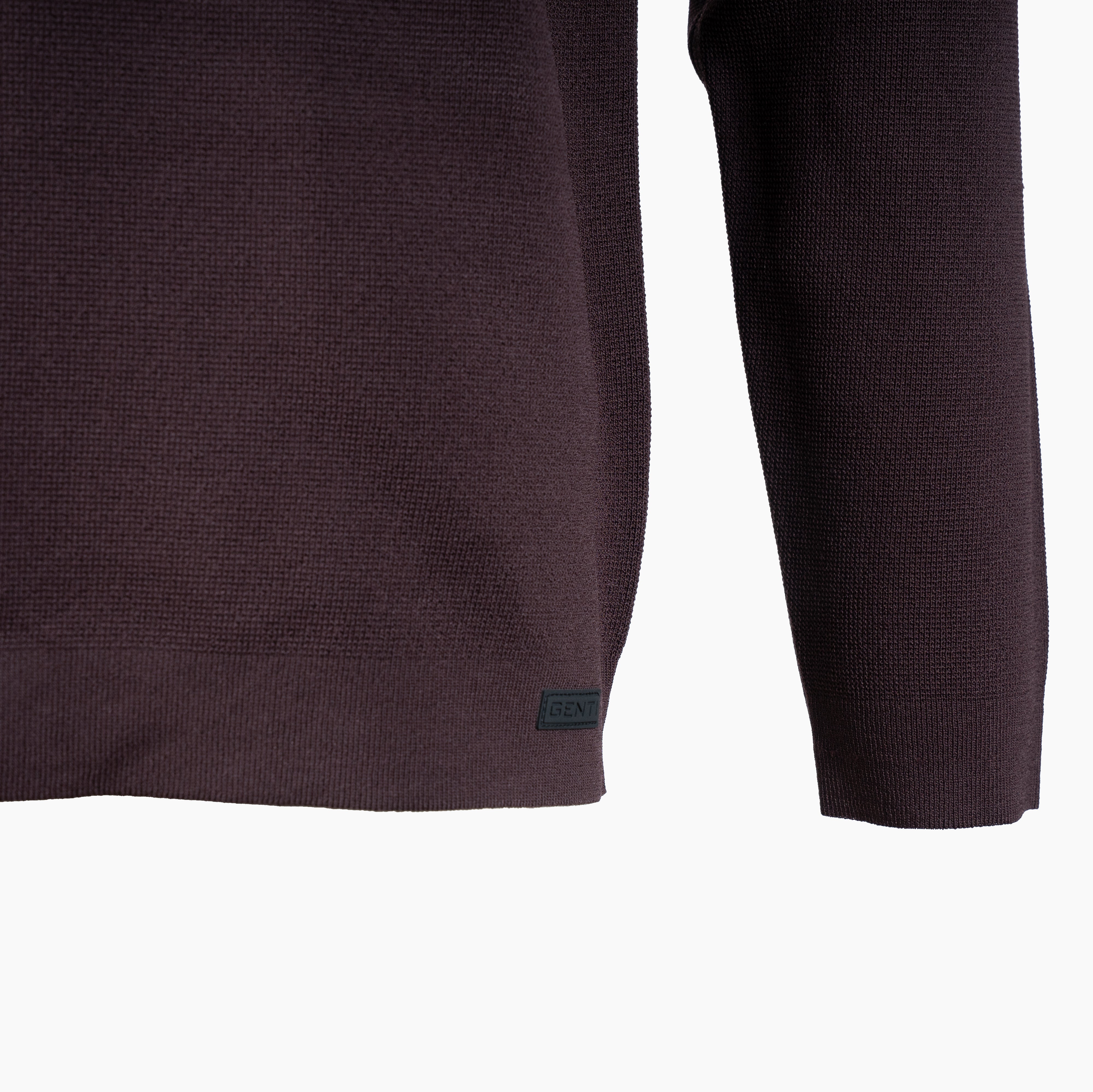 Genti Technische Trui met Rits Bordeaux Rood | Cool Dry