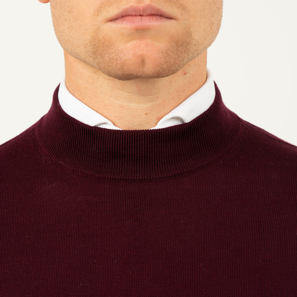 SEVEN DIALS Gebreide Turtleneck Trui Bordeaux Rood | Goy
