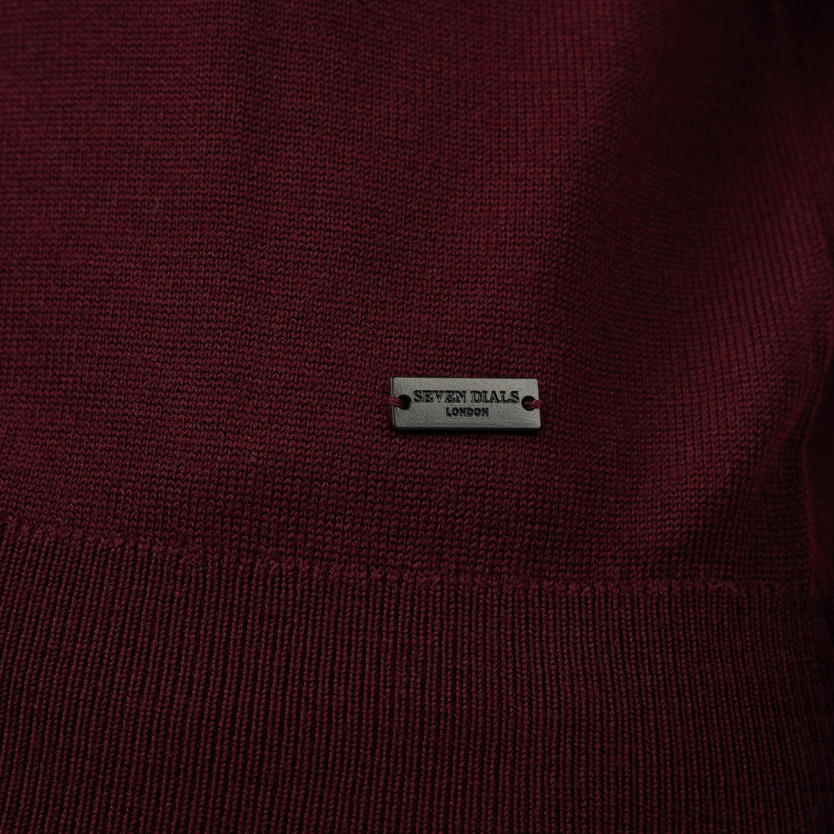 SEVEN DIALS Gebreide Turtleneck Trui Bordeaux Rood | Goy