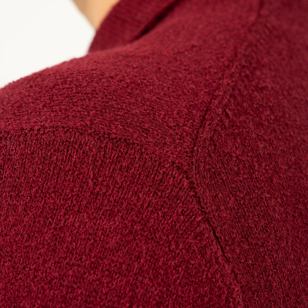SEVEN DIALS Gebreide Polo met Lange Mouw Bordeaux Rood | Ismir